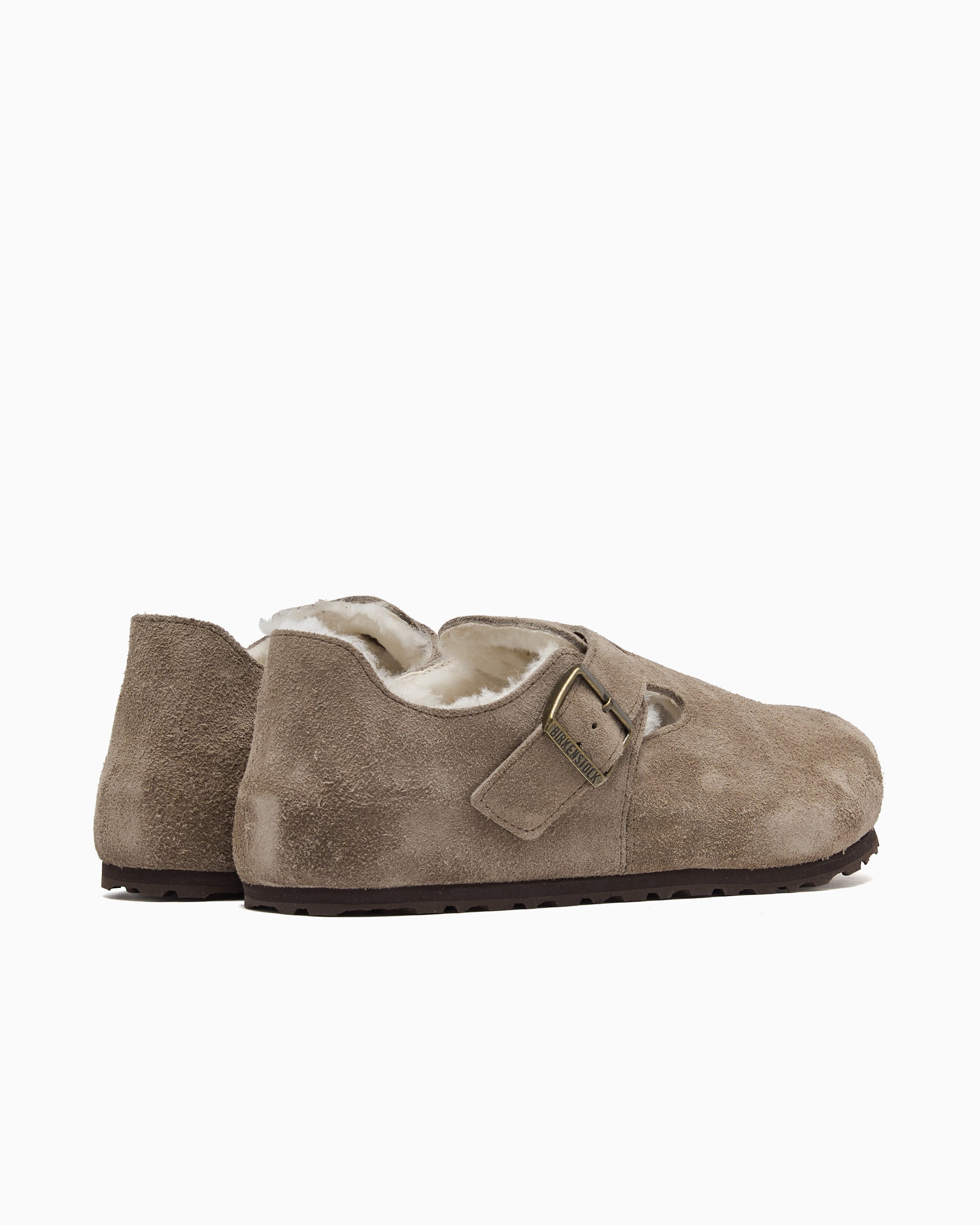 BIRKENSTOCK London Shearling Suede Leather Regular Unisex Shoes