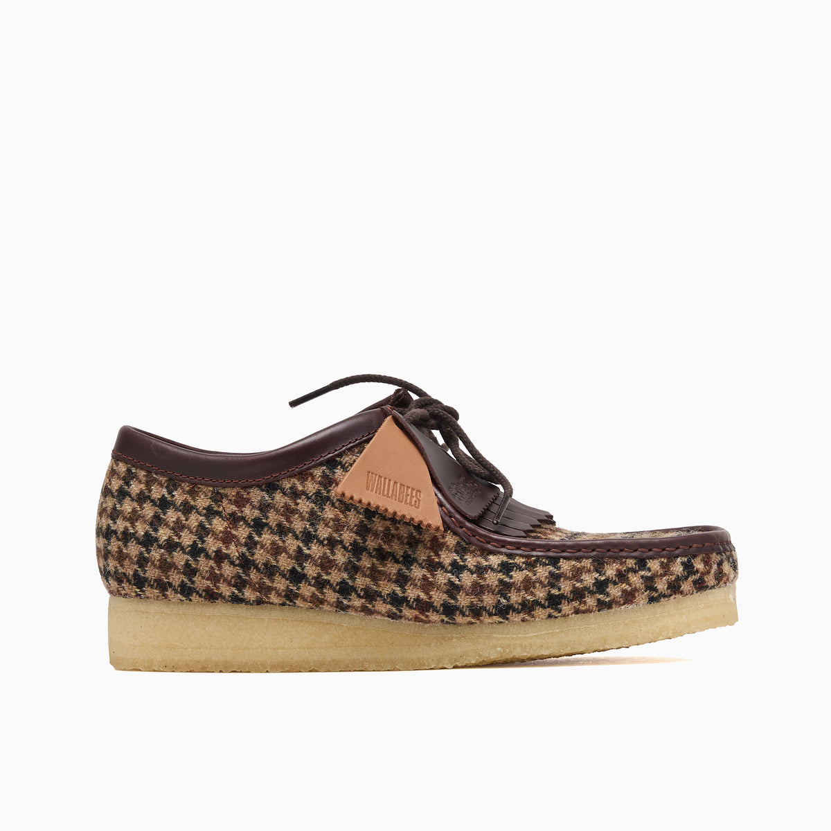 Clarks Originals Wallabee Shoes Mens 10 Green Wool Houndstooth Plaid‎ Tweed CLARKS WALLABEE × Harris Tweed — nouvelle collection 190€ L  main image 3