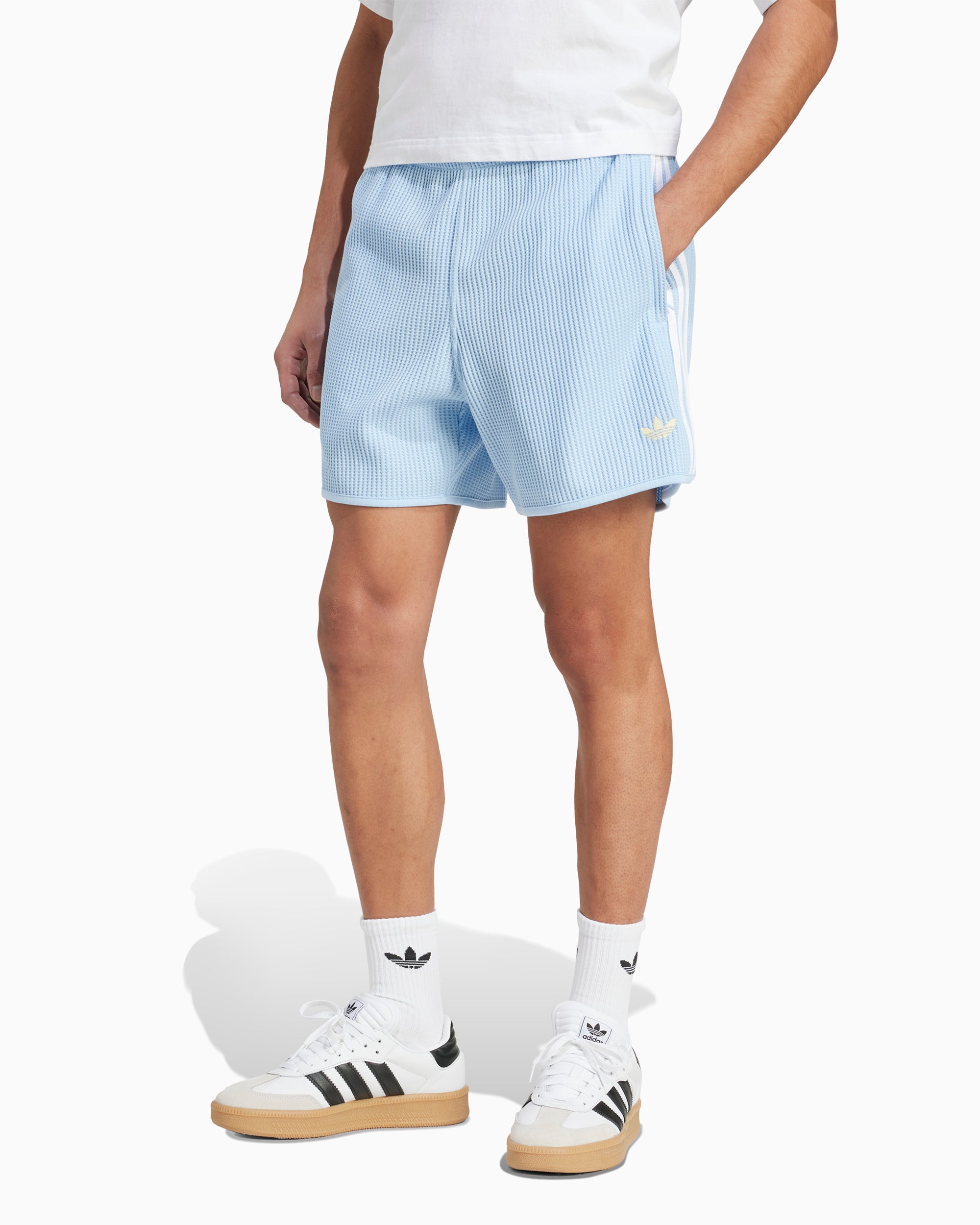 adidas gazelle silver green womens adidas Originals Waffle Knit Sprinter Shorts – JD Sports Philippines main image 1