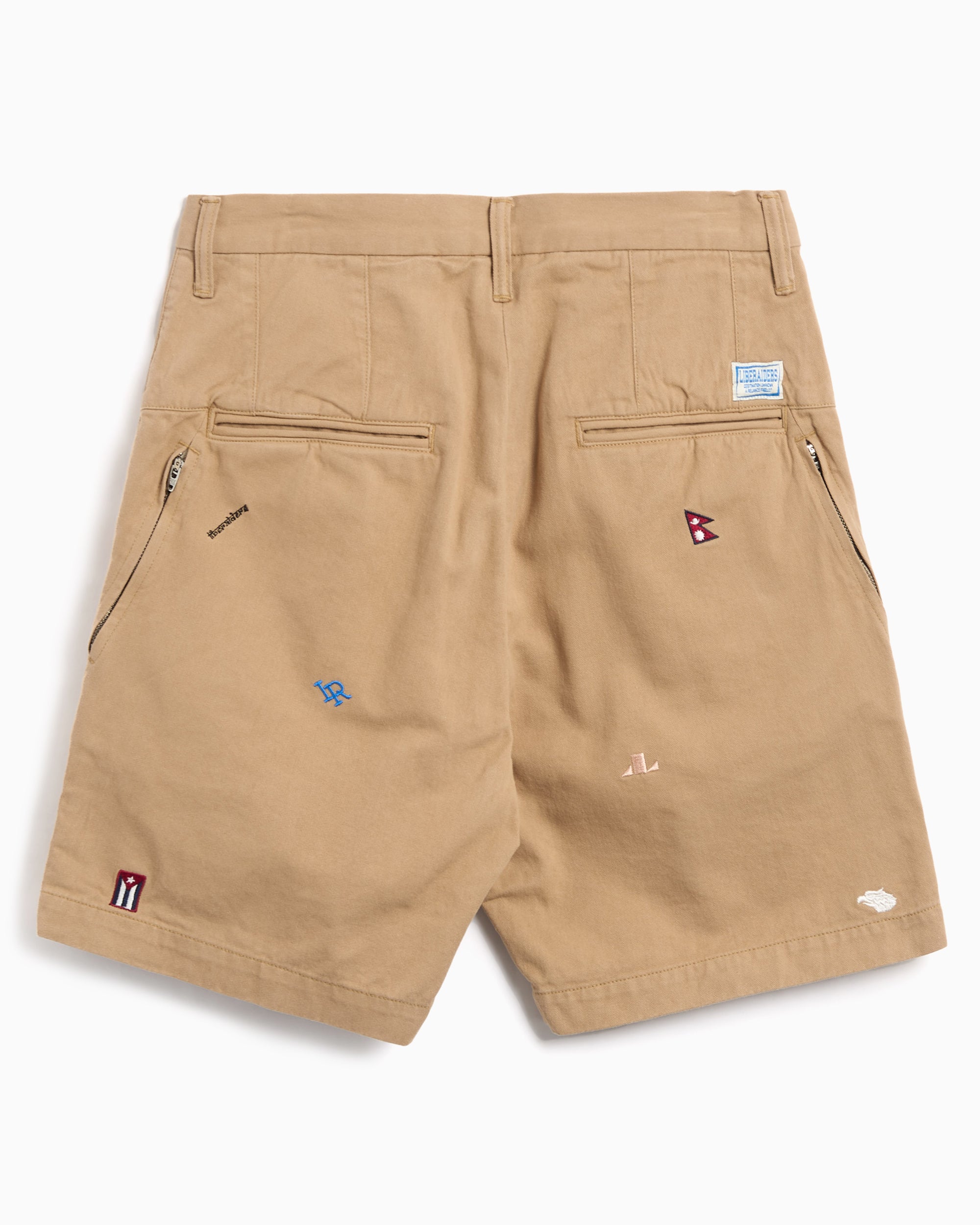 Liberaiders LR NYLON UTILITY SHORTS ベージュ Liberaiders® Liberaiders® Lr Men's Embroidery Shorts Men's Shorts