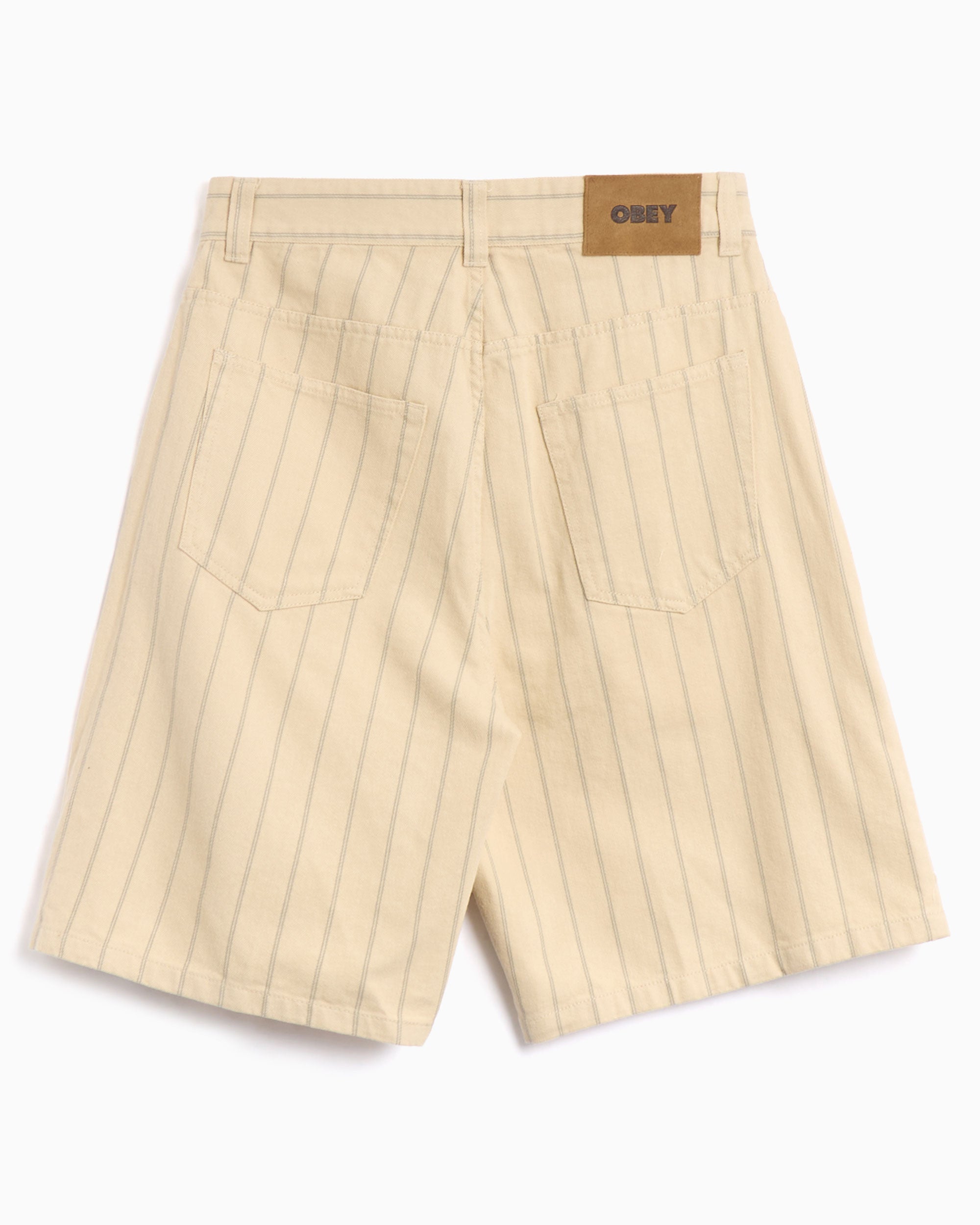OBEY Clothing Stripe Men's Baggy Denim Shorts Men's Shorts