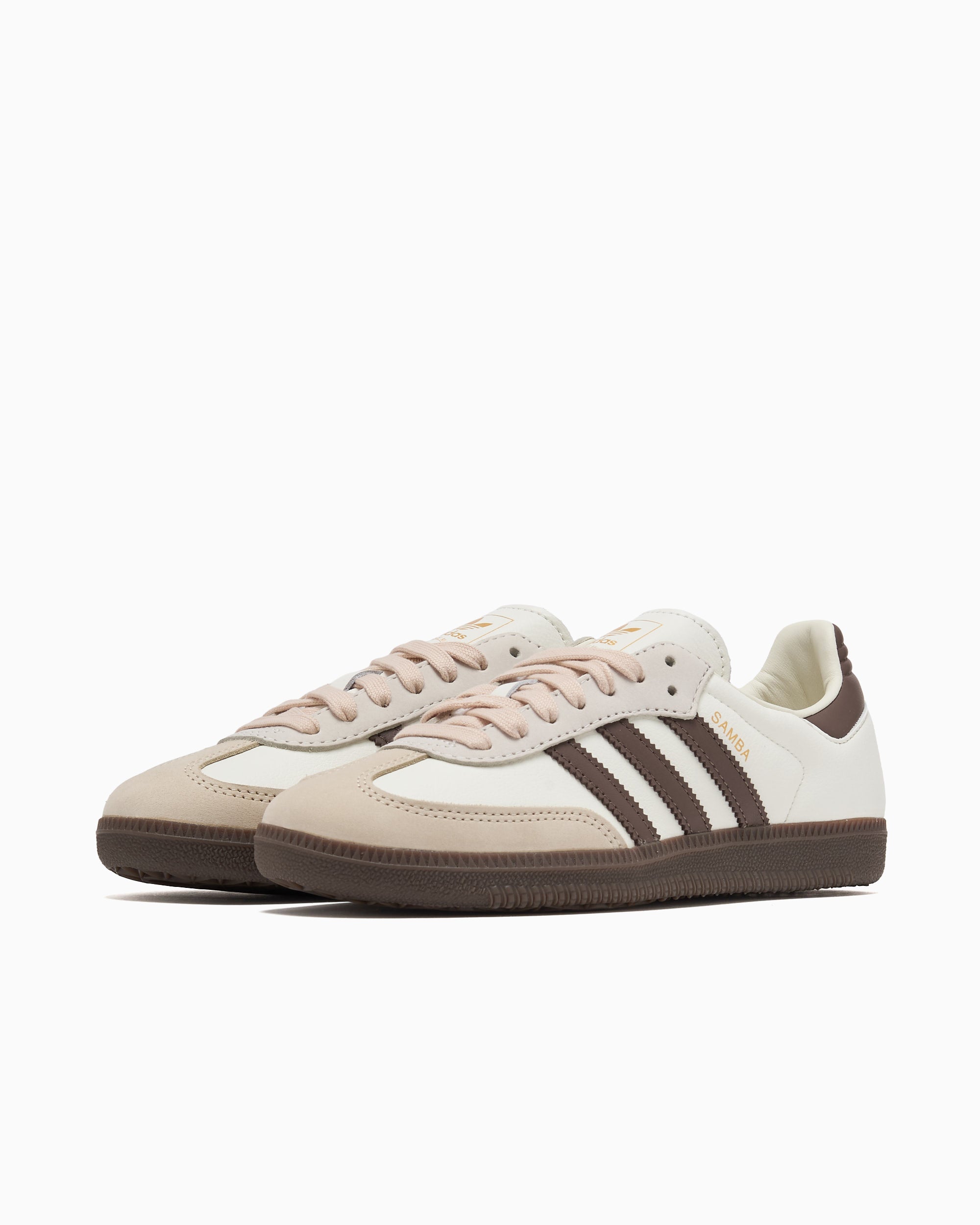 adidas gazelle silver green womens adidas Originals SAMBA OG cream white/mystery brown/gum 4 [KJ8901 FW25] main image 1