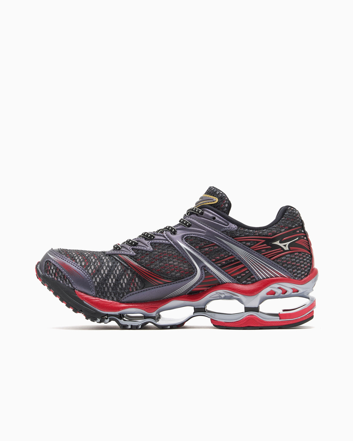 MIZUNO WAVE PROPHECY 1 D1GA2651 01 Red Gunmetal Size 14 Lifestyle Shoes Mizuno Sneakers Wave Prophecy 1 Harbor Mist/ Chinese Red  main image 3