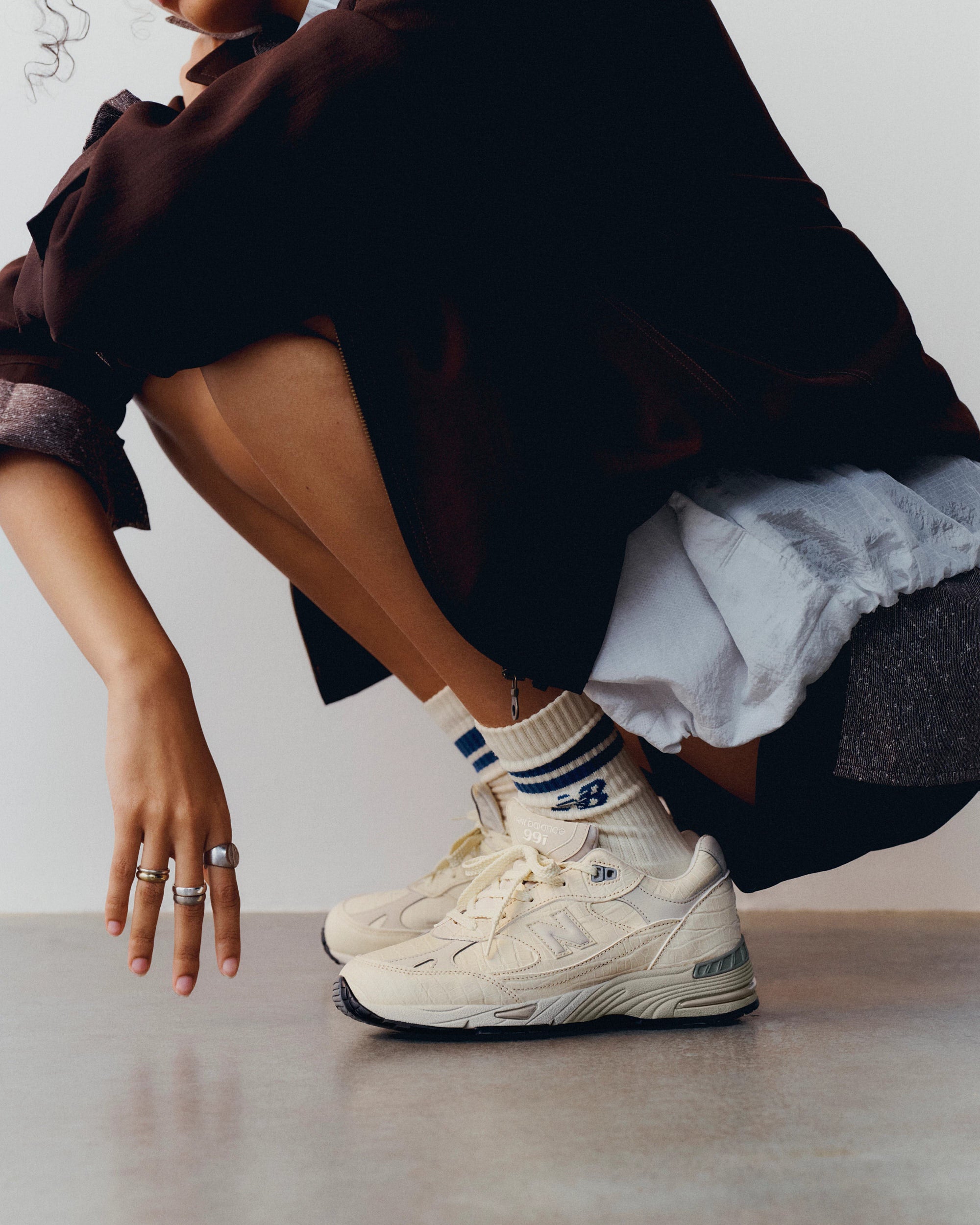 こう様　New balance W991NV 24.5 New Balance Women's W991v1 Croc Skin 