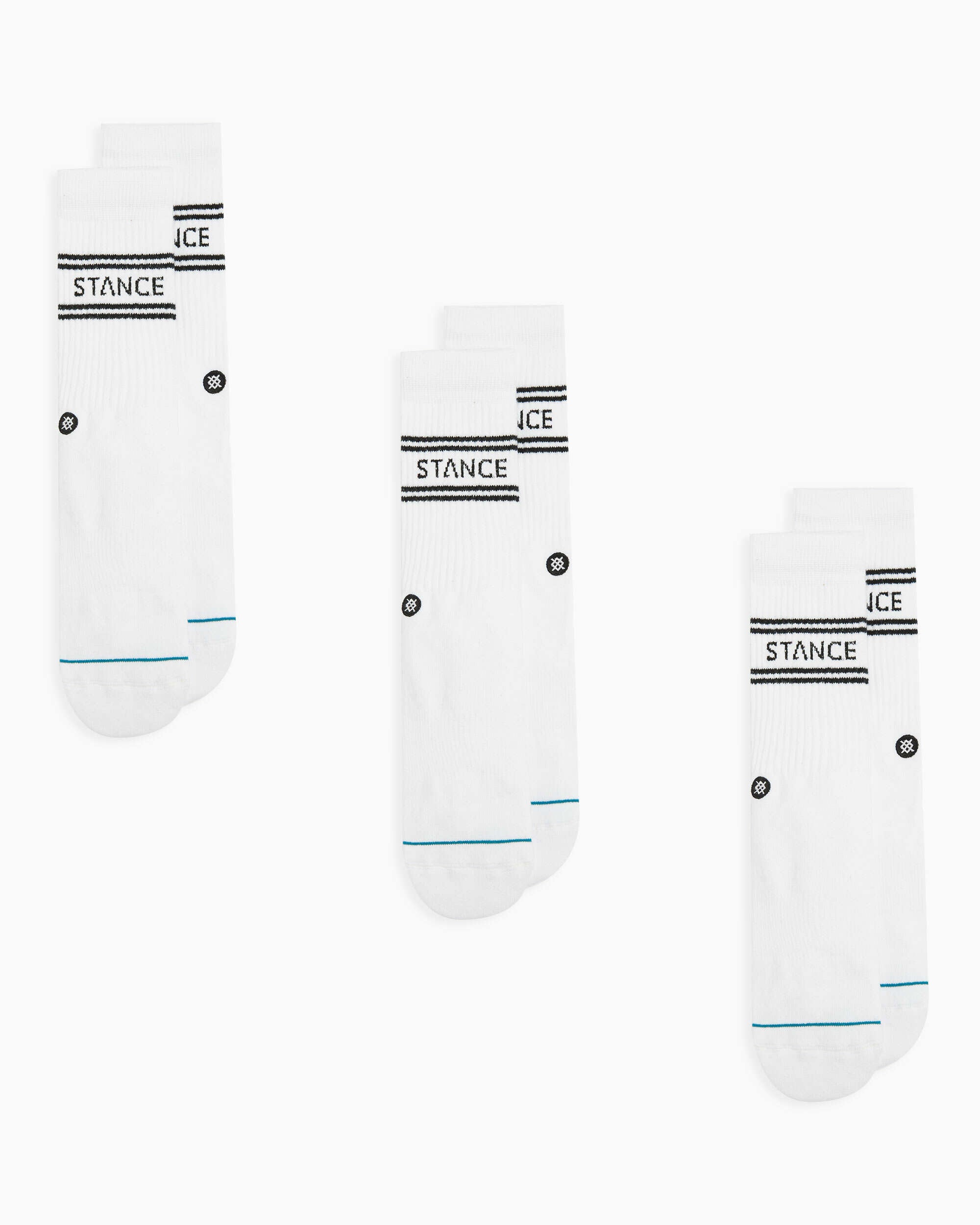 Socks Stance Basic Crew Socks (3 Pack) Unisex Socks - A556D20SRO-WHT