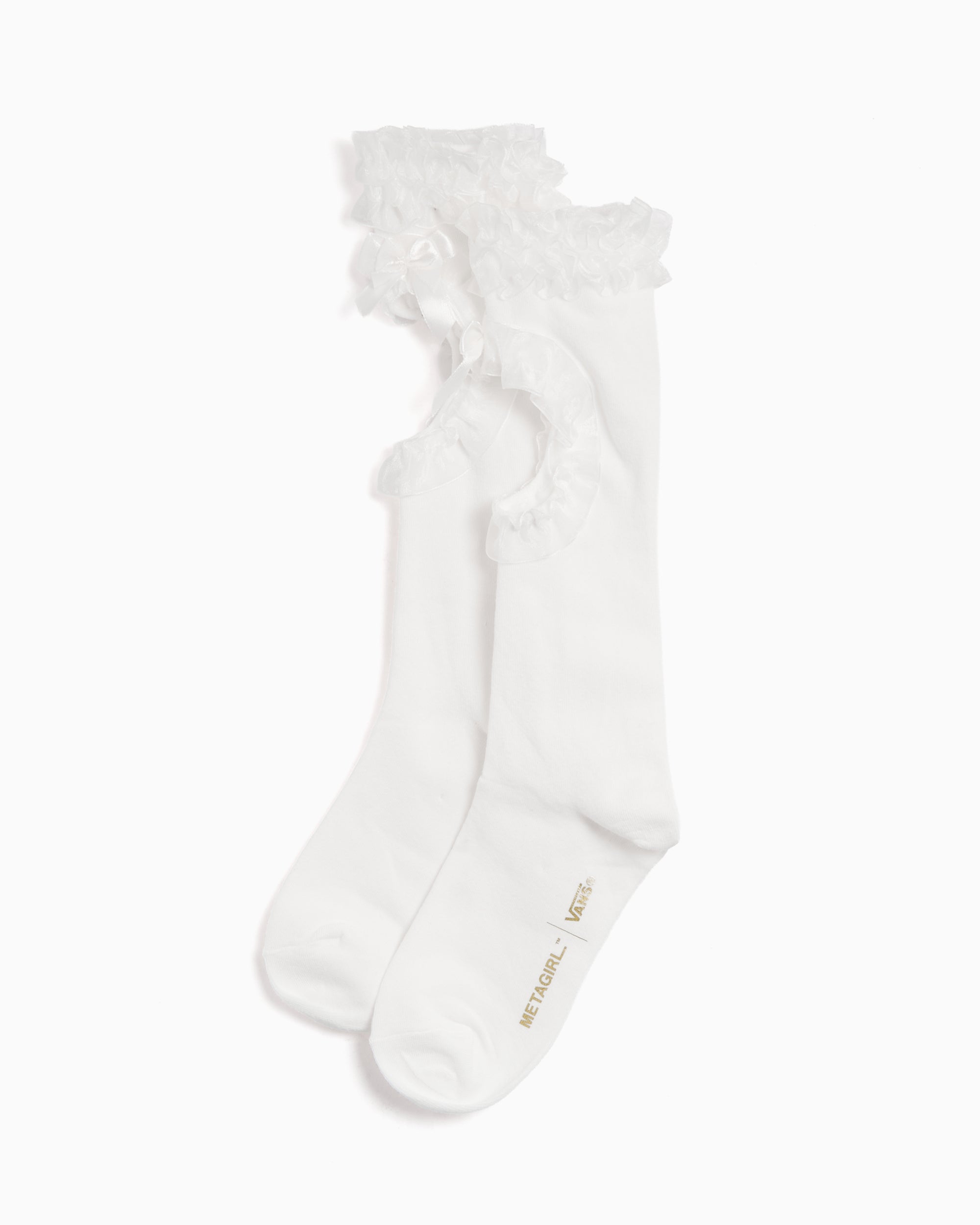 Calcetines Vans x Metagirl Ruffle Knee High Unisex Blanco M