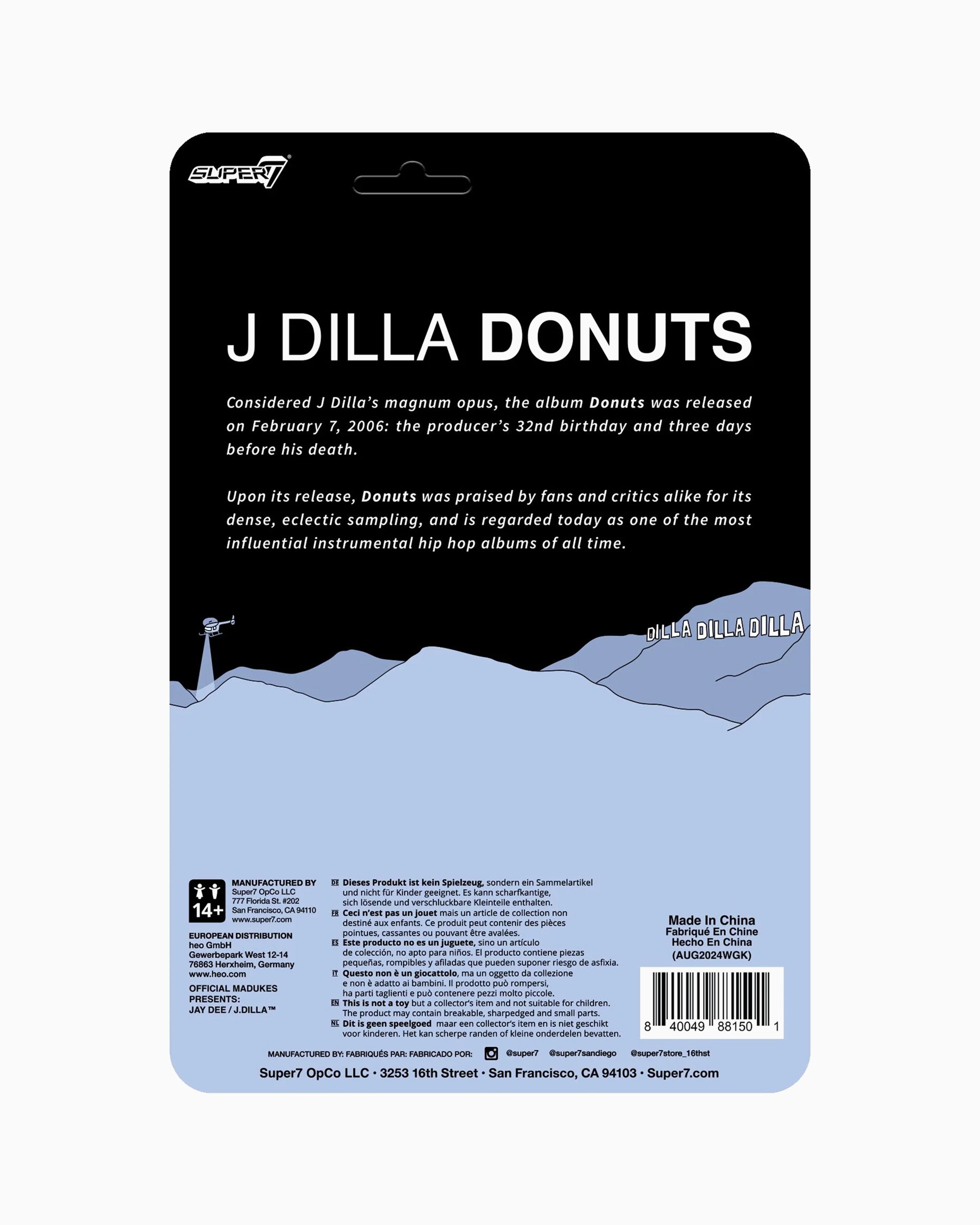 Super7 ReAction Figures J Dilla Donuts Smile Album Cover