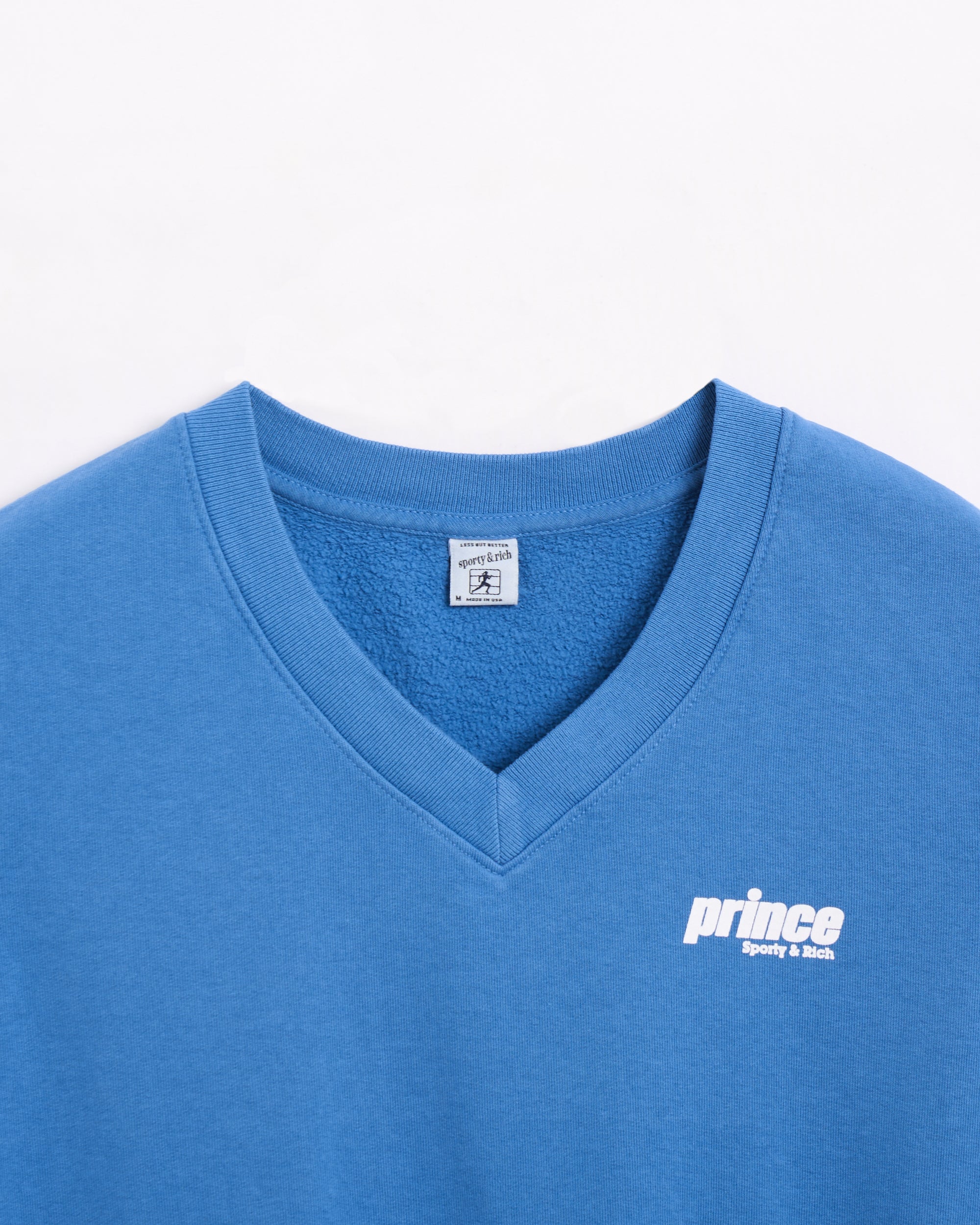 Sweaters 7962 Sporty & Rich x Prince Sporty Embroidered Unisex V-Neck Vest Unisex Sweater - WS044S414PL