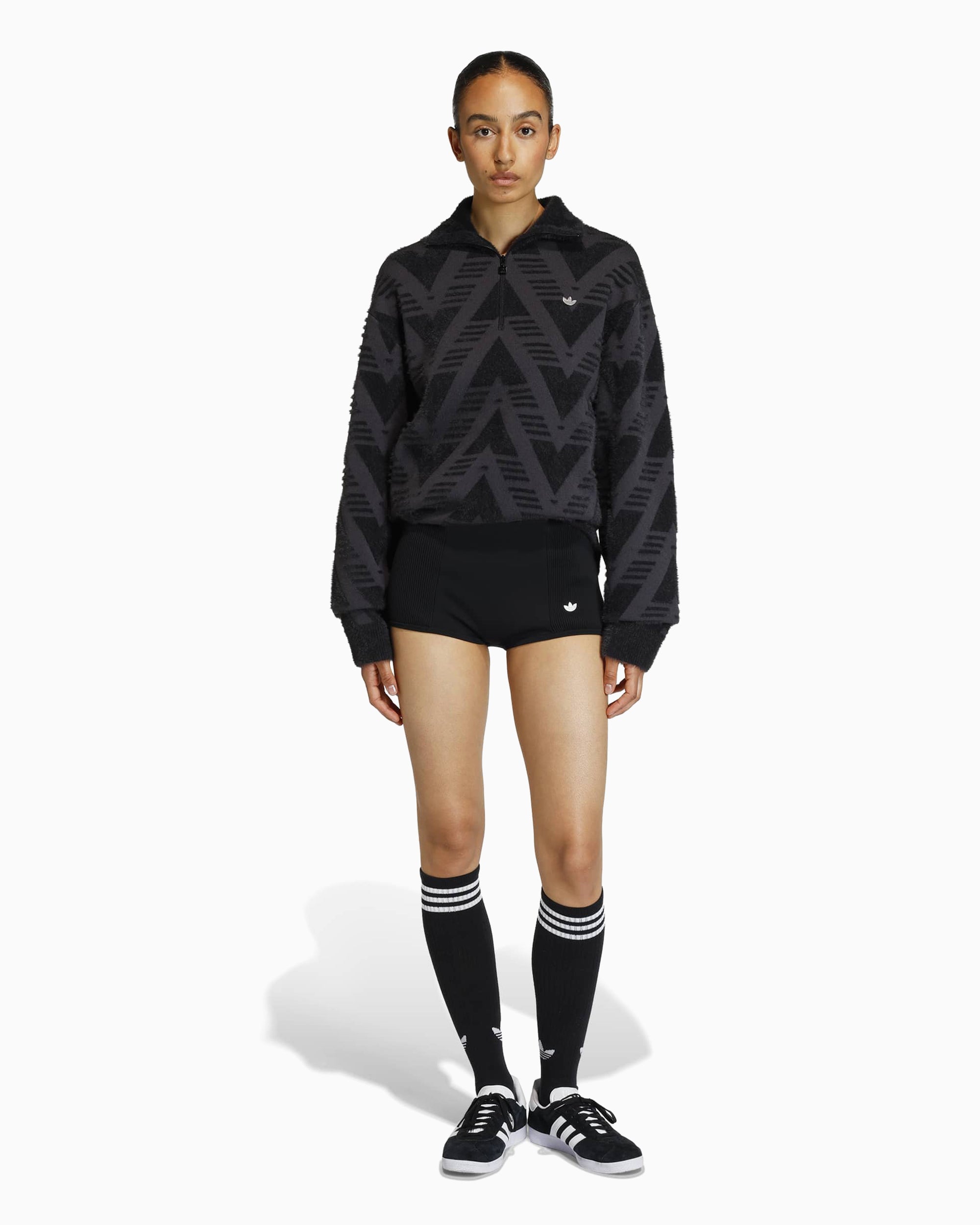Sweaters adidas Originals Knitted Half-Zipped Relaxed Women's Sweater - KD2427