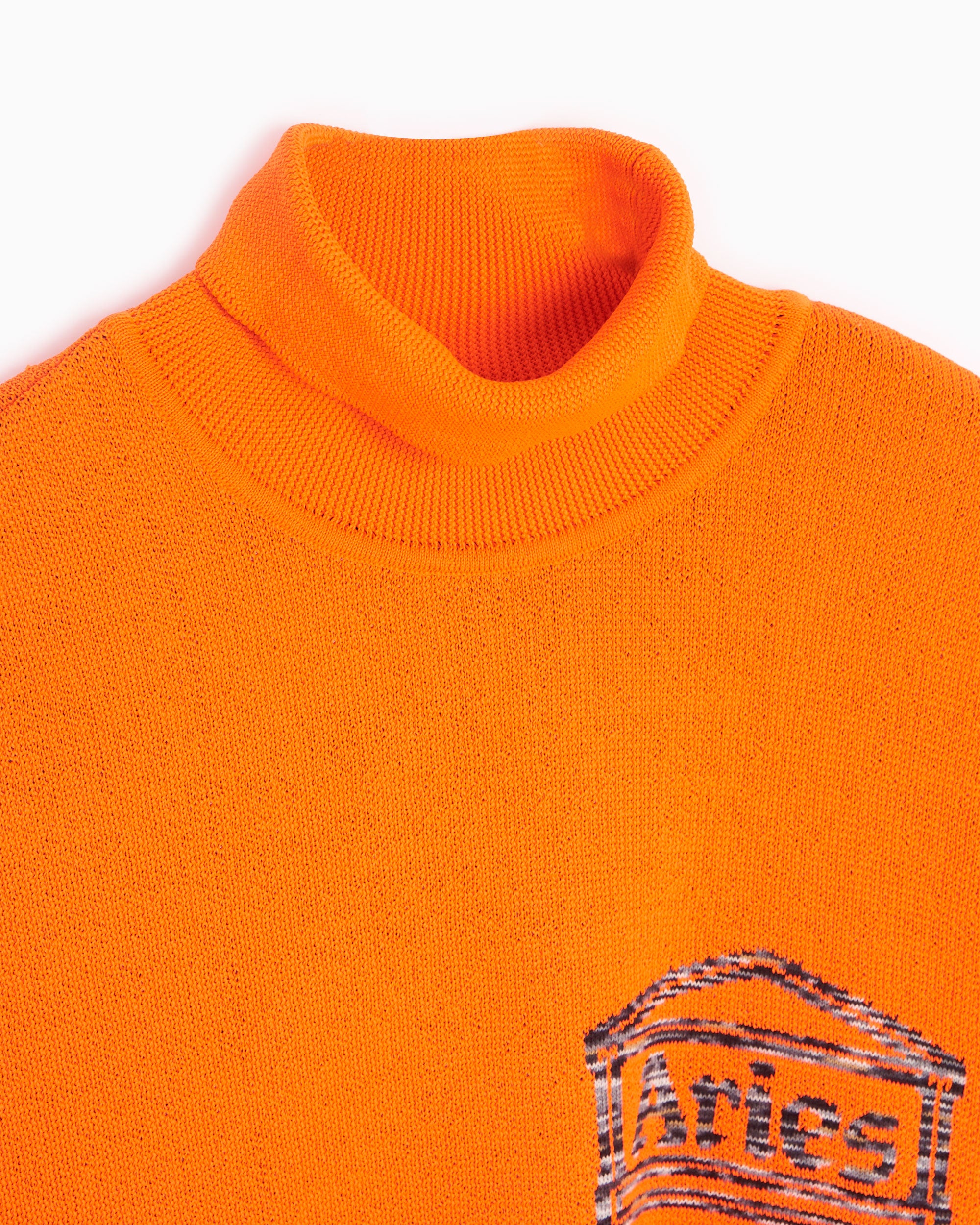 Drumohr RingJacket オレンジニット 44 Aries Temple Fluro Men's Turtleneck Knit Sweater Men's Sweater