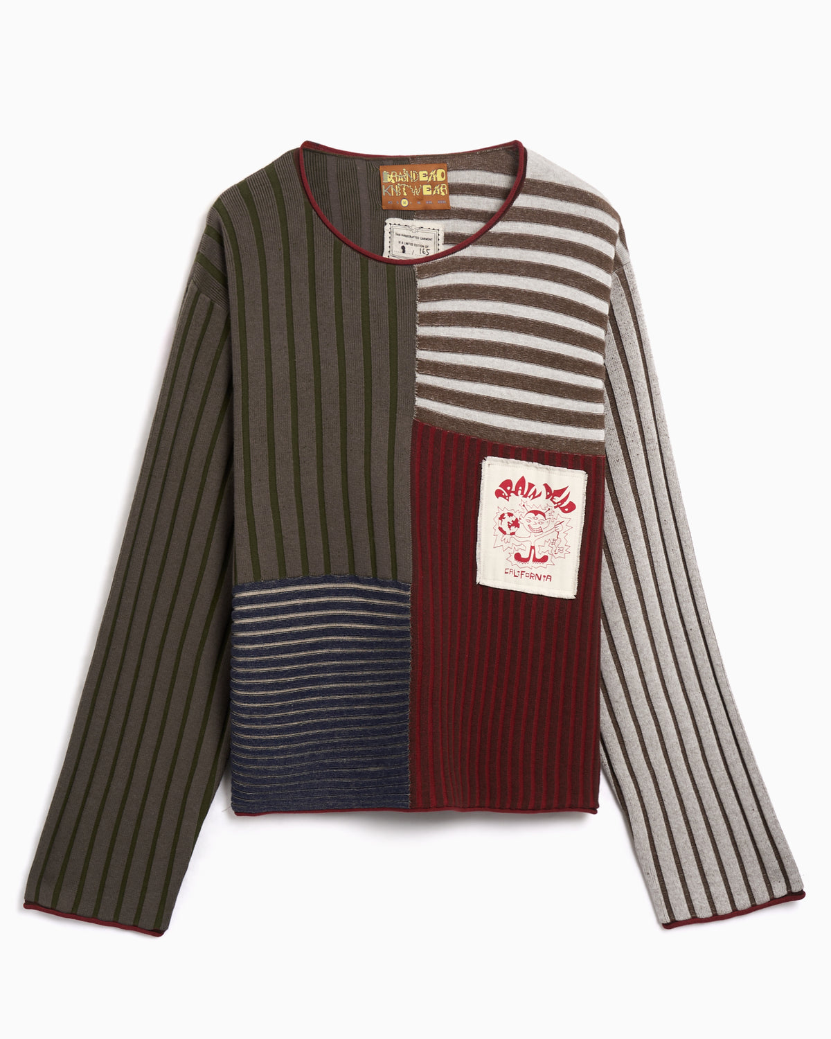 Brain Dead Mixed Striped Boxy Men