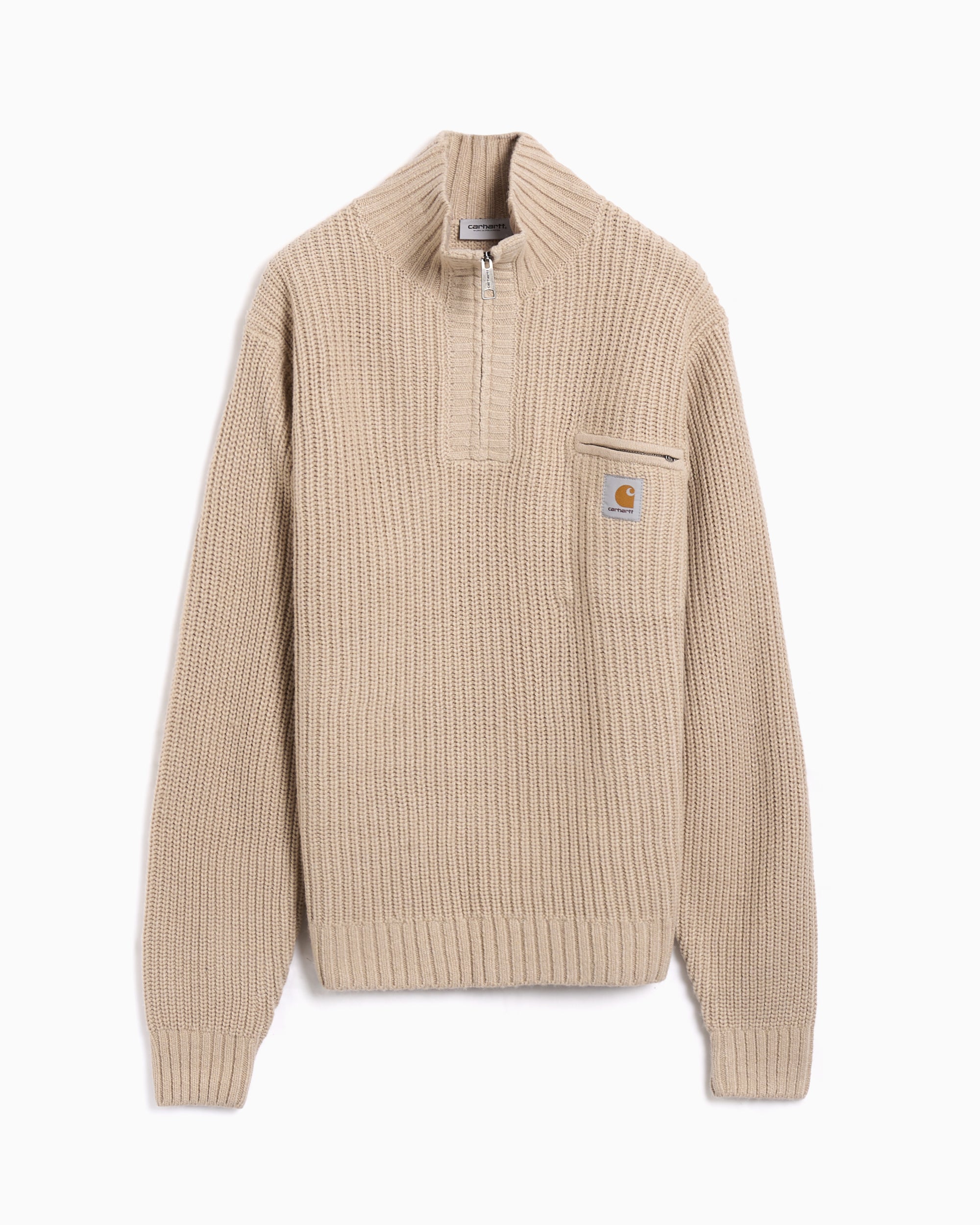 Carhartt XL ベージュ ひろヒロ Carhartt WIP Detroit Half Zipper Relaxed Men's Sweater