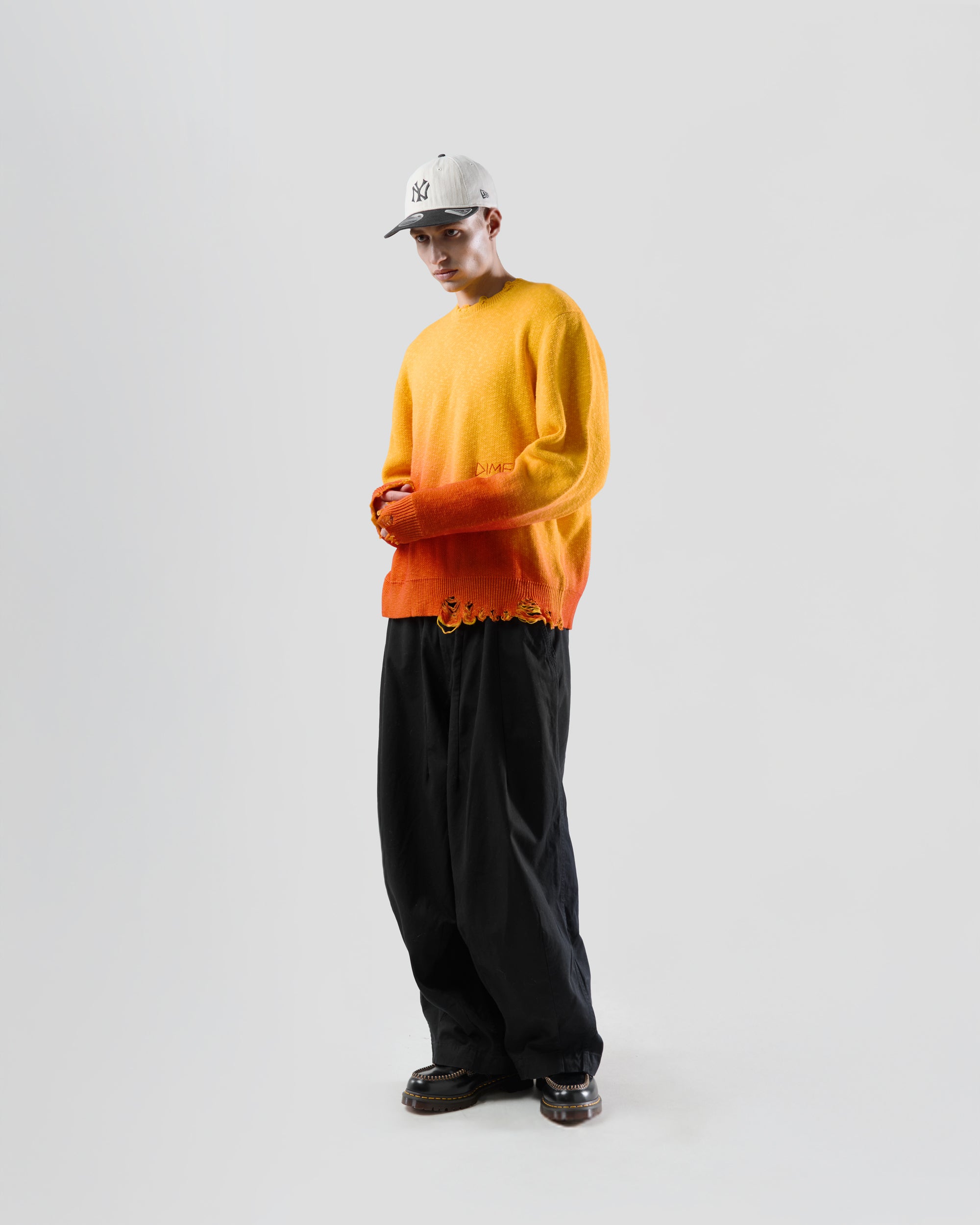 Sweaters Dime MTL Cat Knit Relaxed Men's Sweater - DIMESP2510SUN