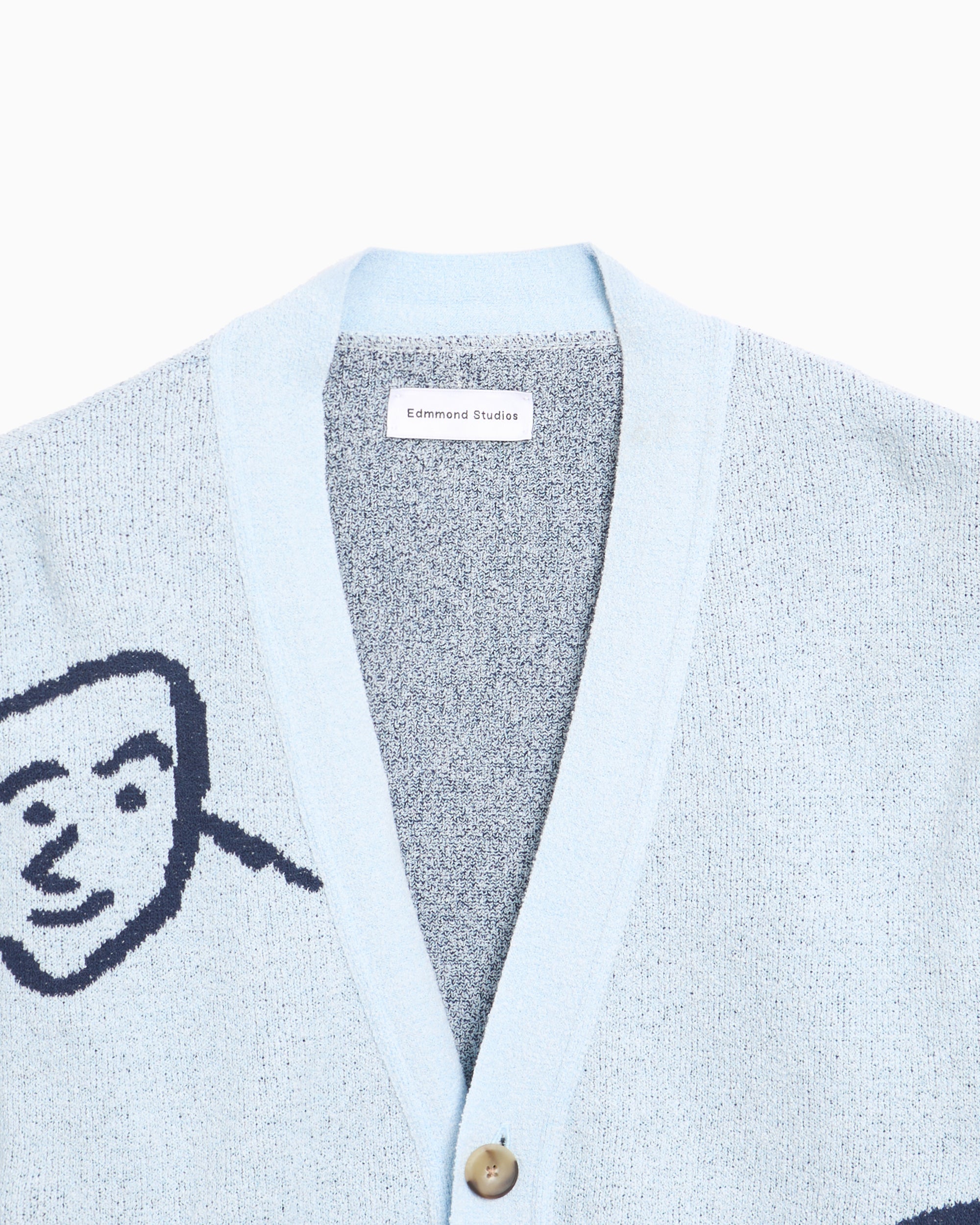 カーディガン Edmmond Studios Men's Knit Cardigan Relaxed Men's Sweater