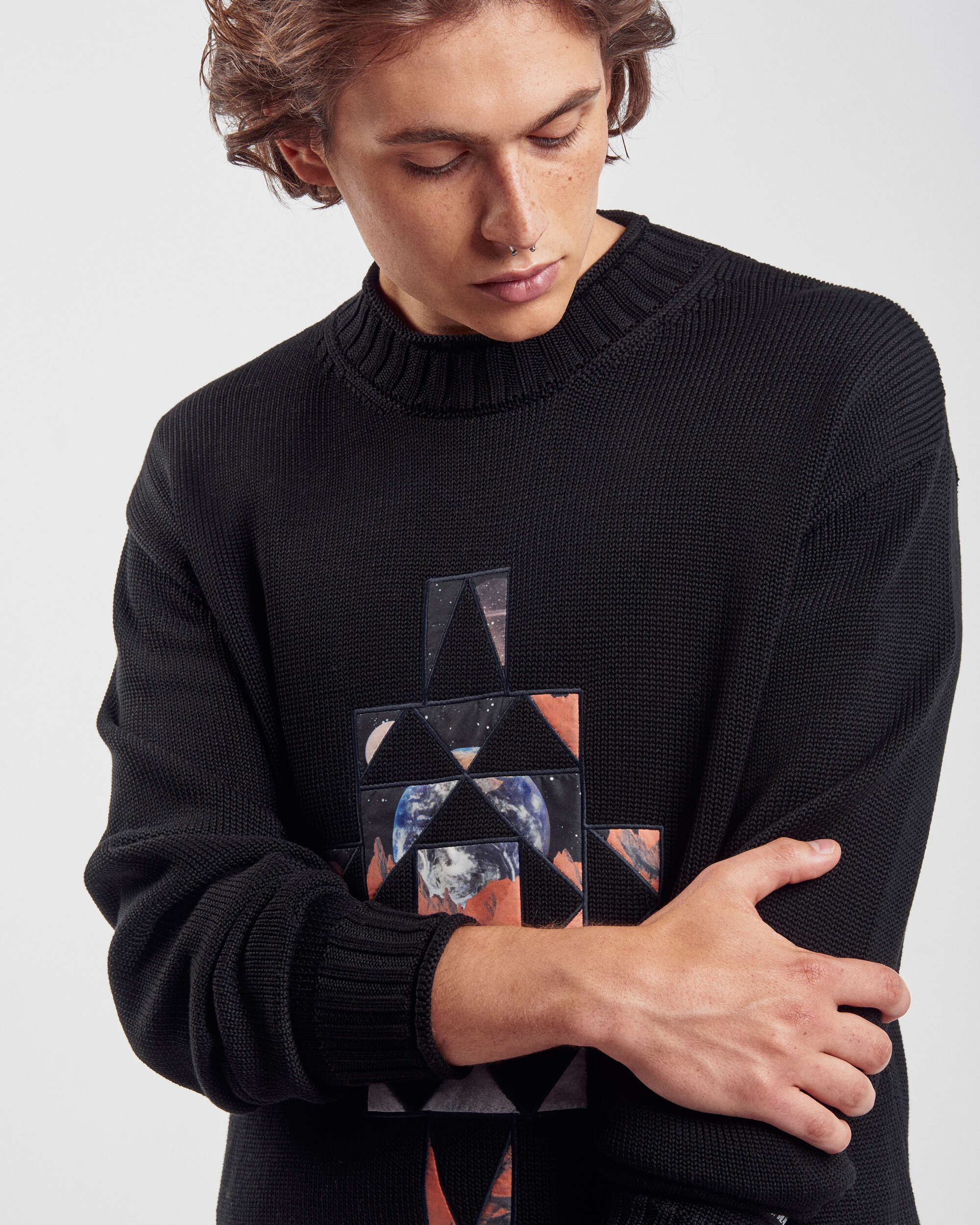 Sweaters Marcelo Burlon County Of Milan Galaxy Cross Men's Sweater Men's Sweater - CMHE036F21KNI0021020