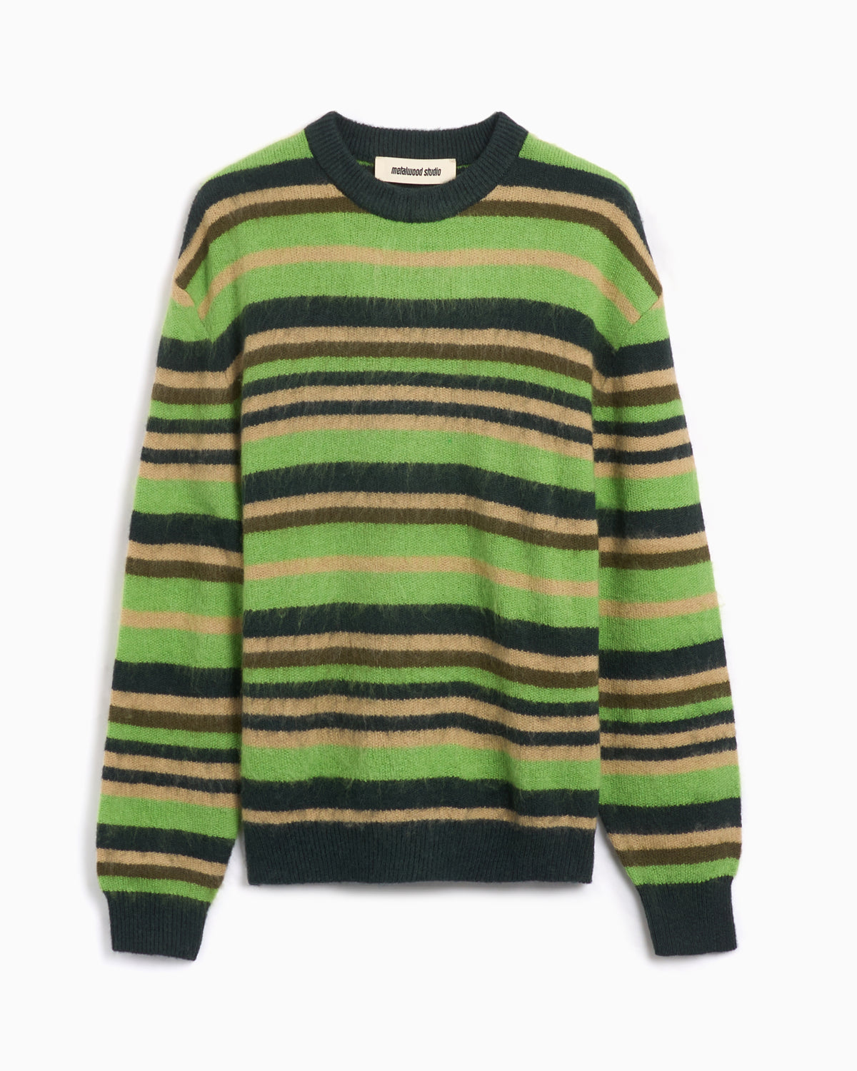 Metalwood Studio Men's Striped Knit Sweater Men's Sweater