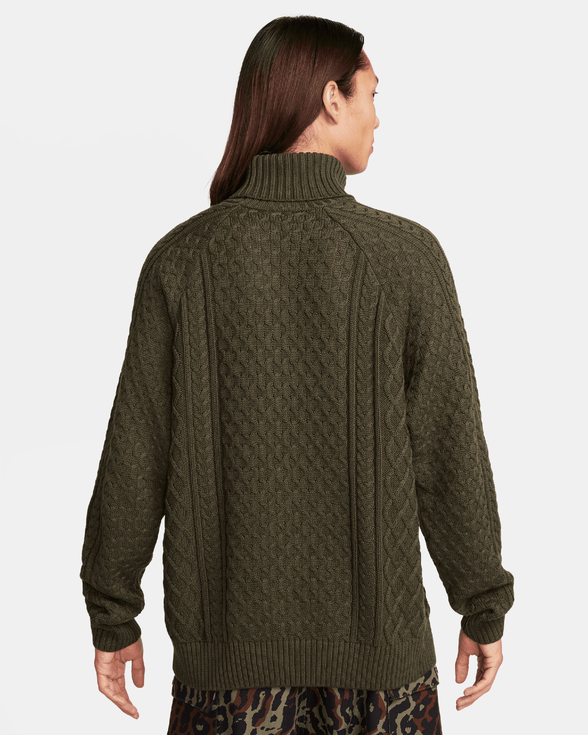 Nike ケーブルニット Nike Life Men's Turtleneck Cable Knit Sweater Men's Sweater