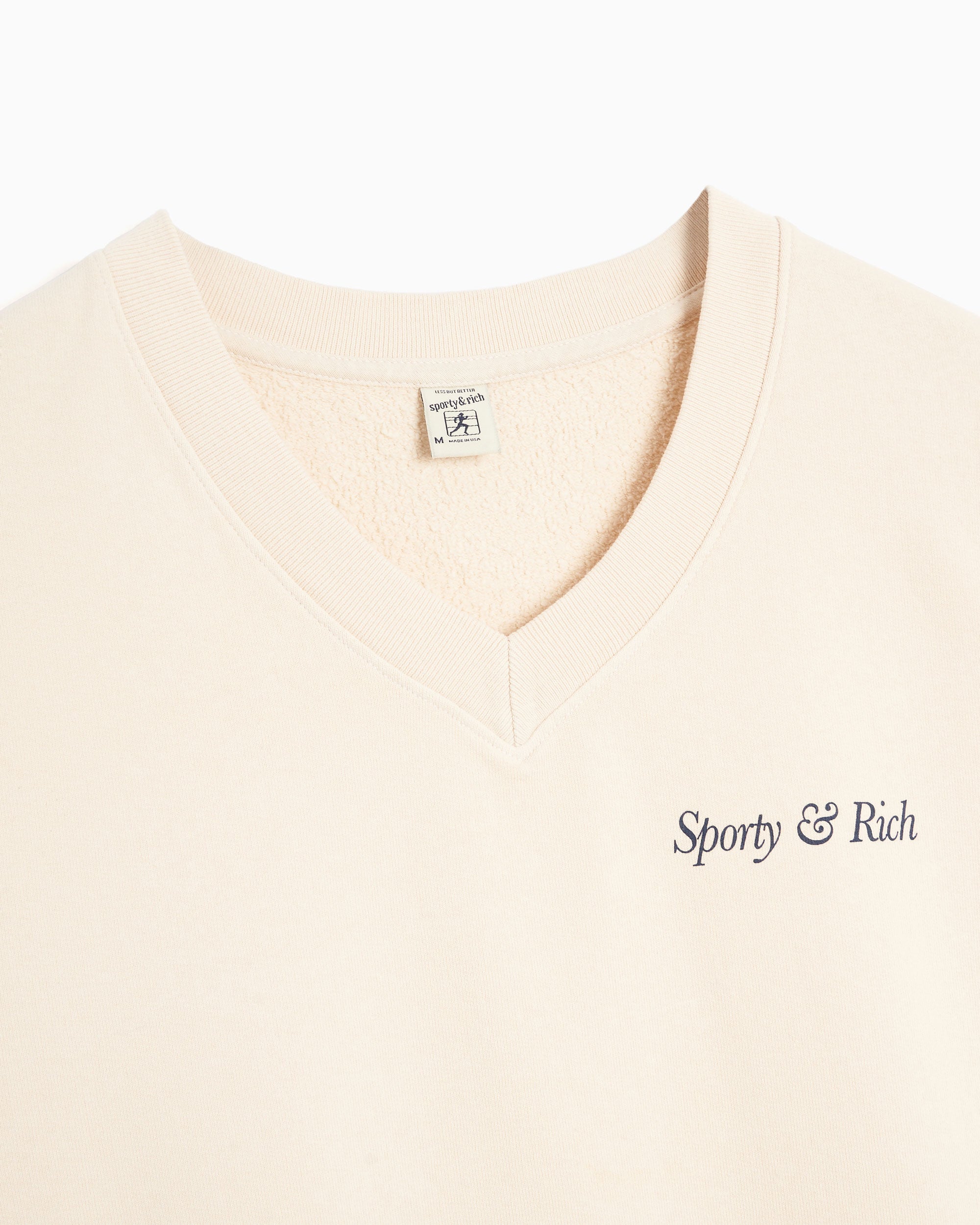 Sweaters Sporty & Rich Italic Logo V-Neck Unisex Vest Unisex Sweater - VN881CR