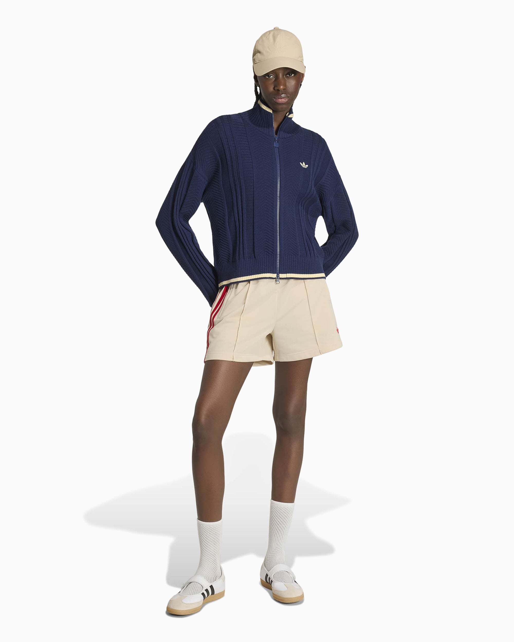adidas Originals Cable Knit Firebird Slim Women's Zip-Up Sweatshirt