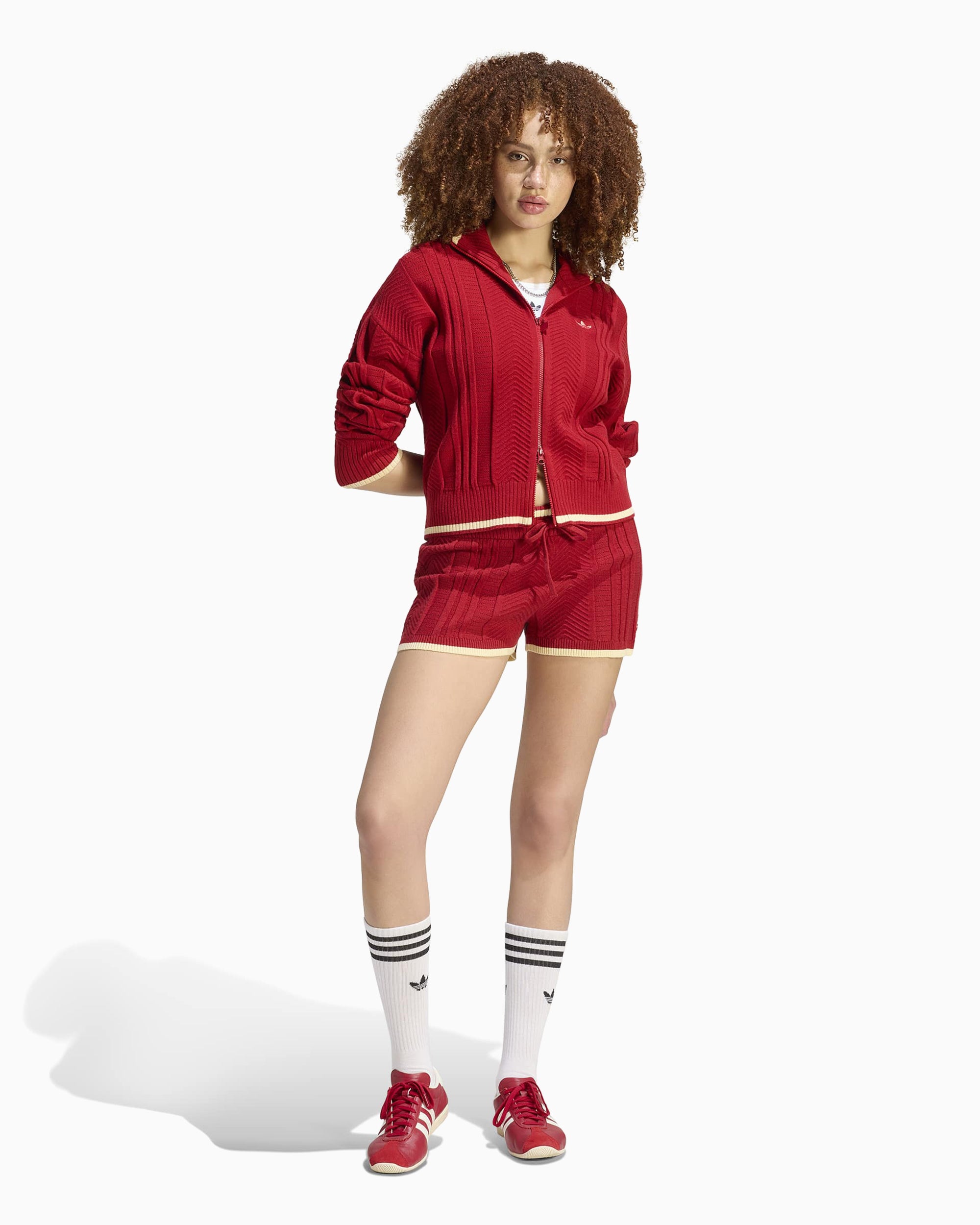 adidas Originals Cable Knit Firebird Women's Zip-Up Sweatshirt