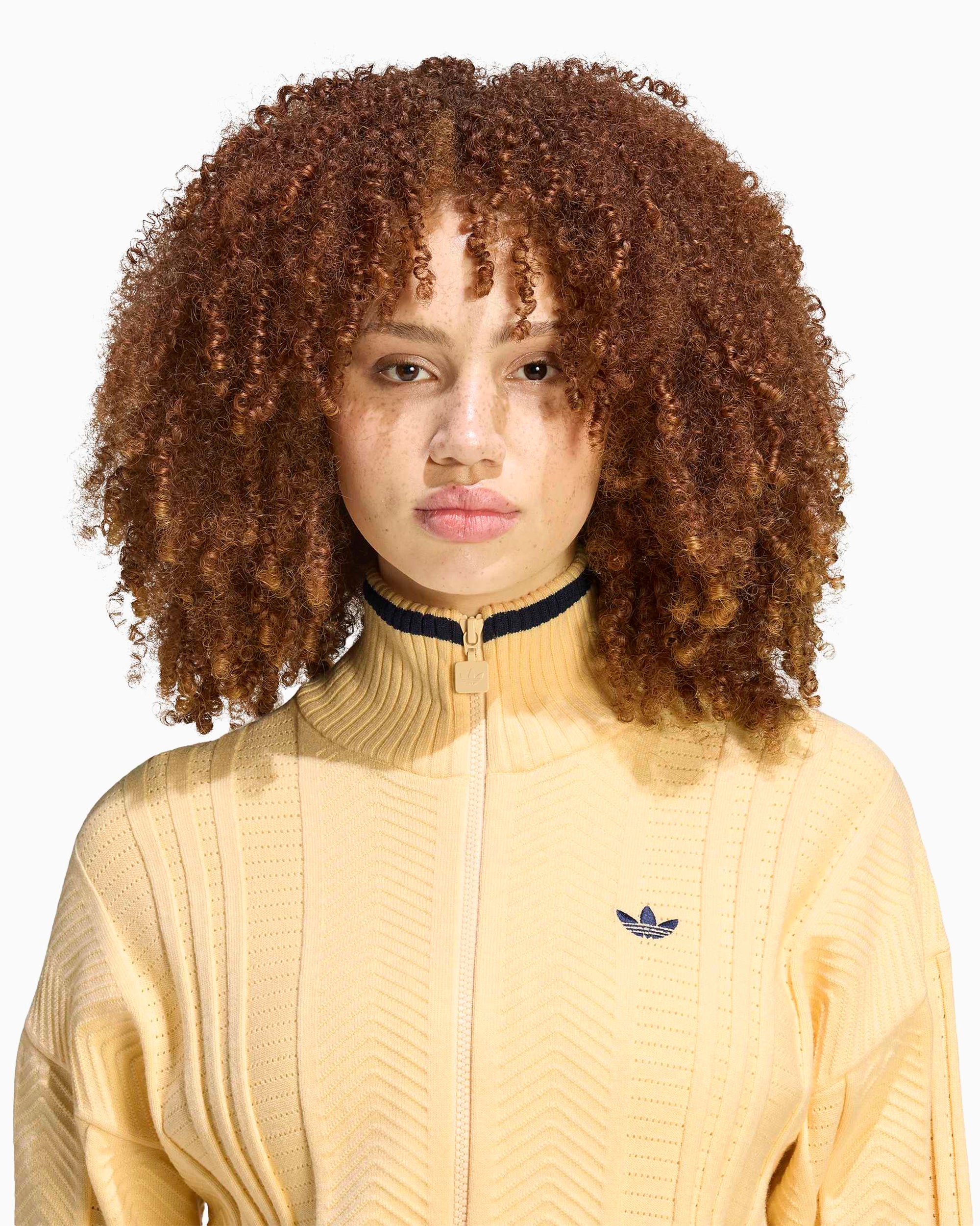 トップス LGB army knit adidas Originals Cable Knit Firebird Women's Zip-Up Sweatshirt