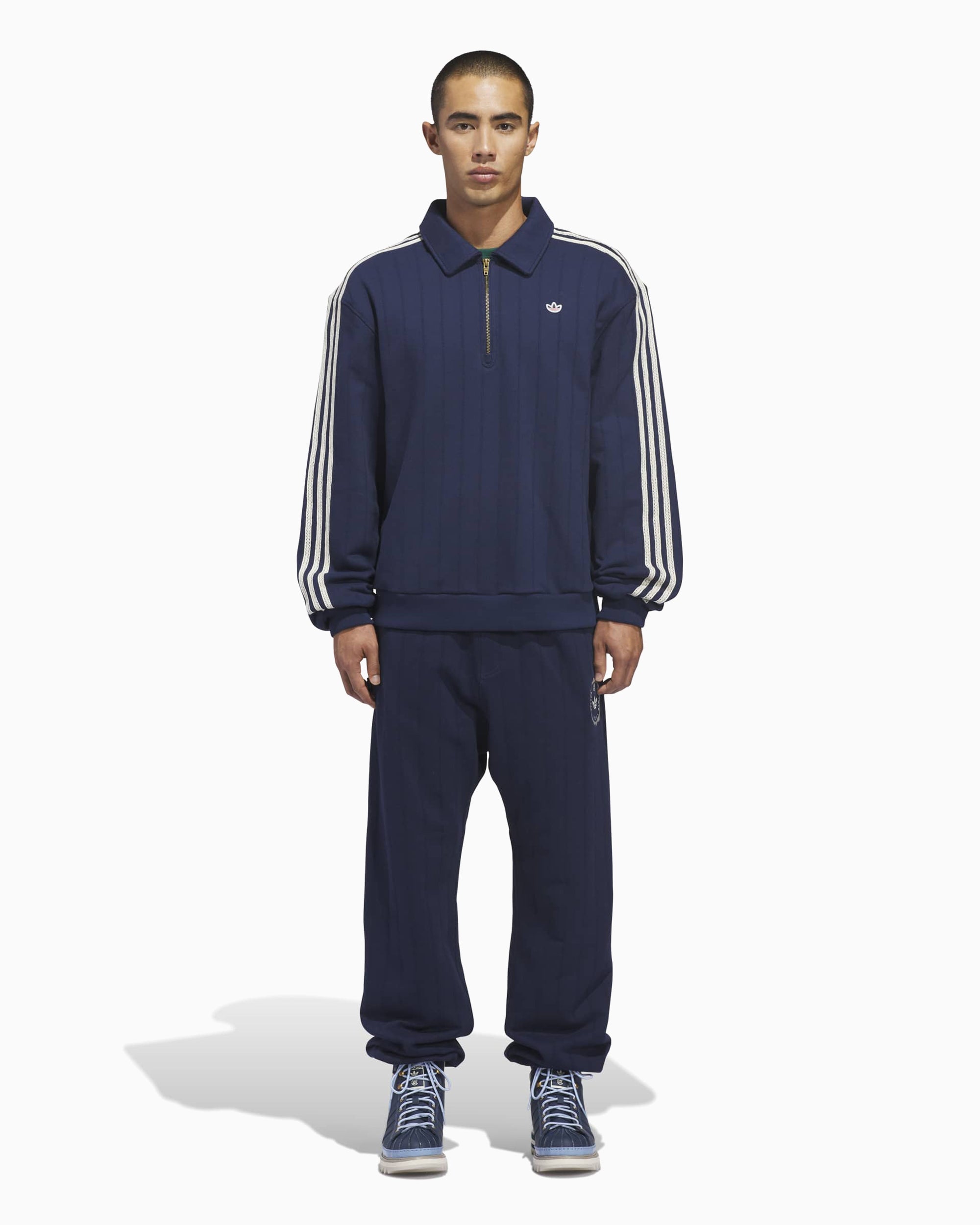 adidas Originals x CLOT Logo Relaxed Unisex Half Zip Sweatshirt