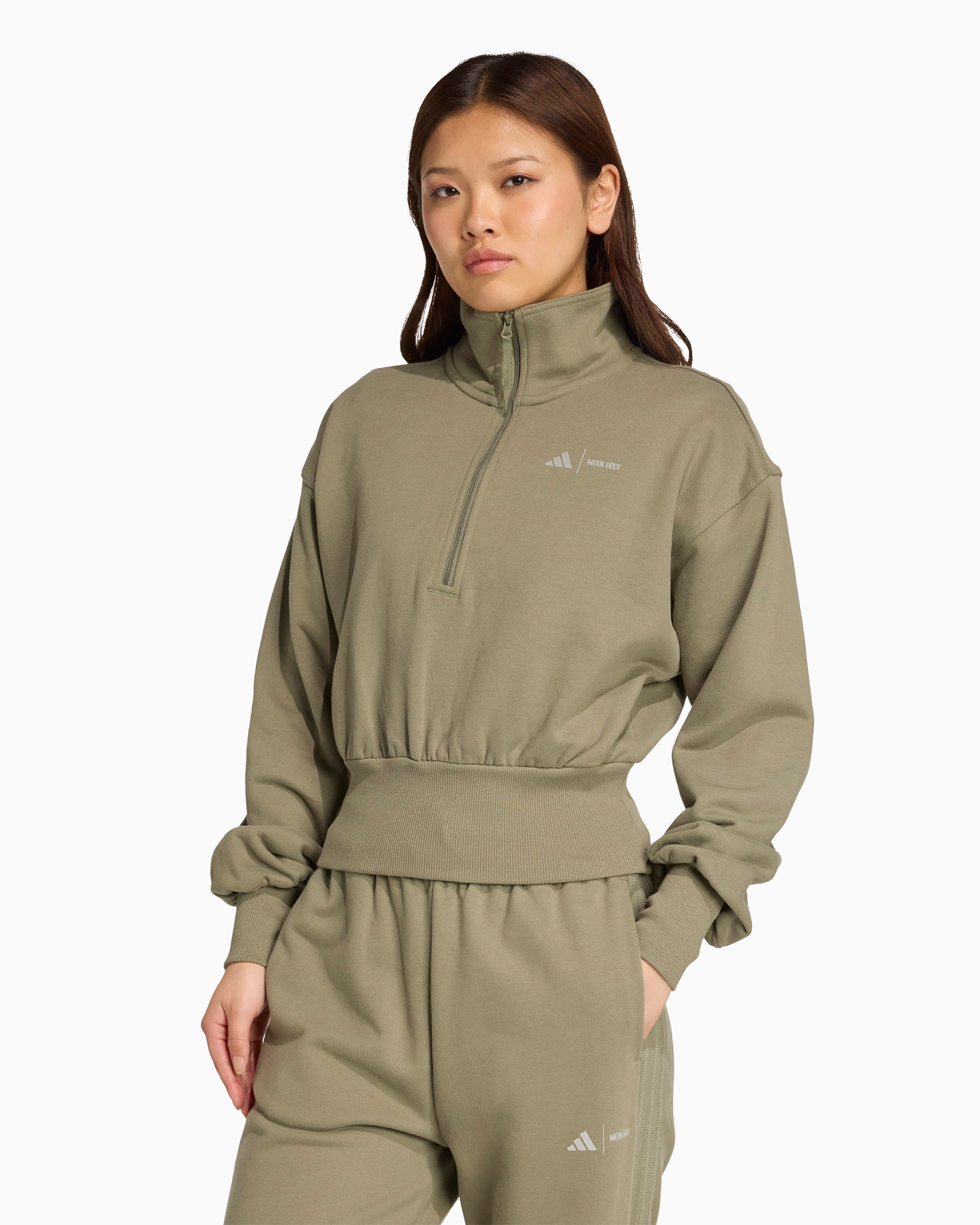 adidas Originals x Moon Boot LEGGRN Crop Women's Half Zip Sweatshirt