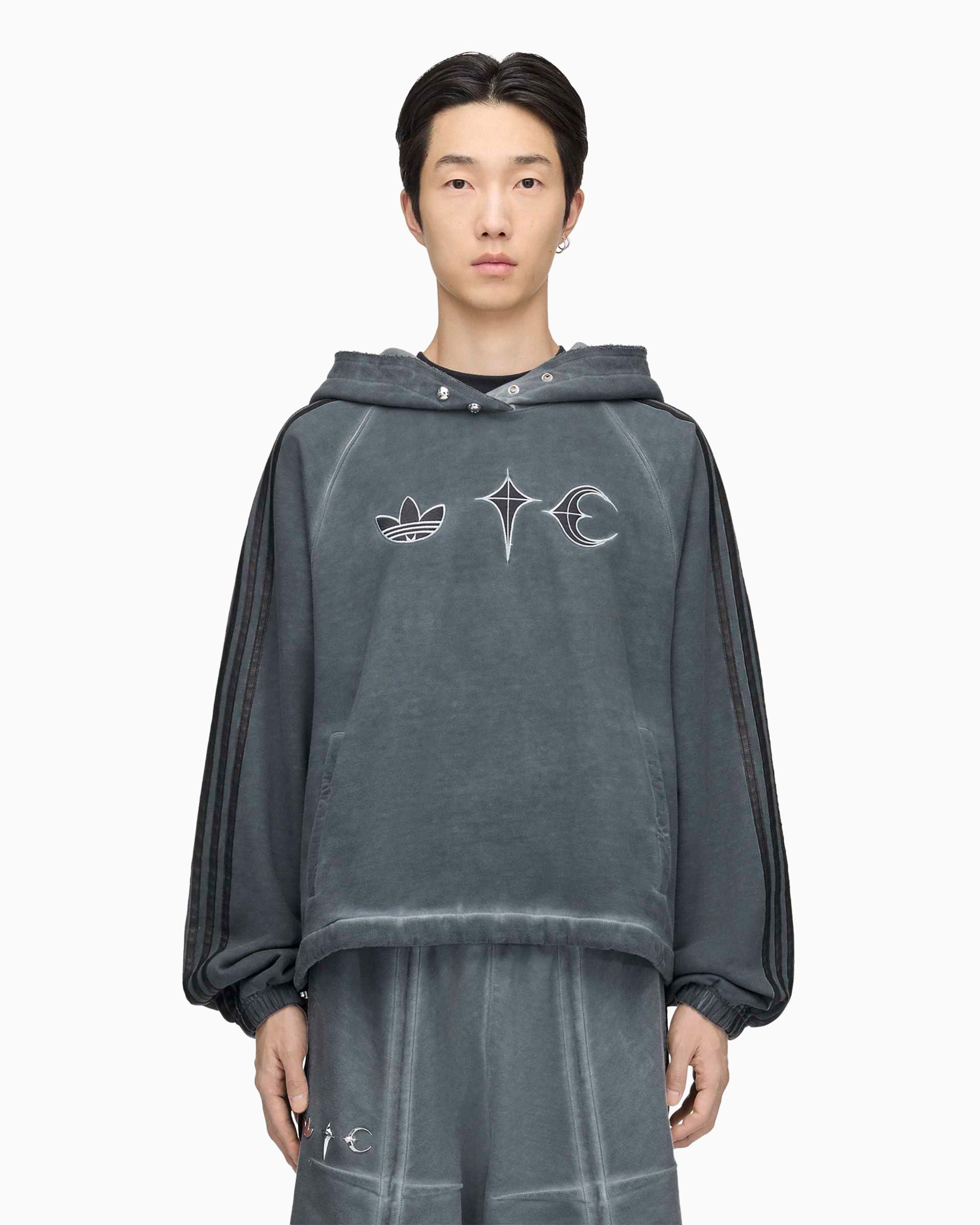 adidas × THUG CLUB パーカー ジャケット グレー adidas Originals x Thug Club Graphic Relaxed Men's Hoodie