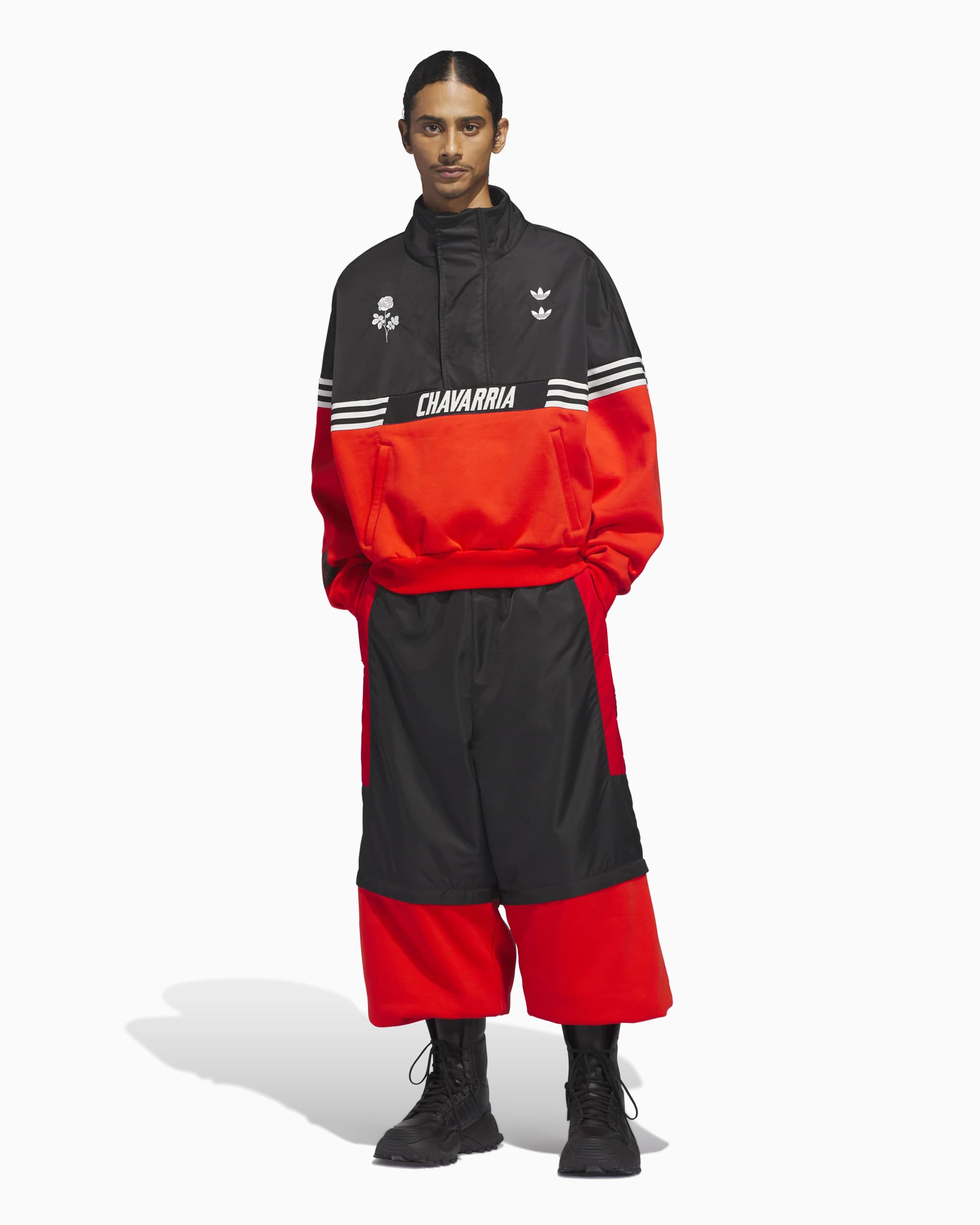 adidas Originals x Willy Chavarria Gomez Logo Relaxed Men's Half Zip S