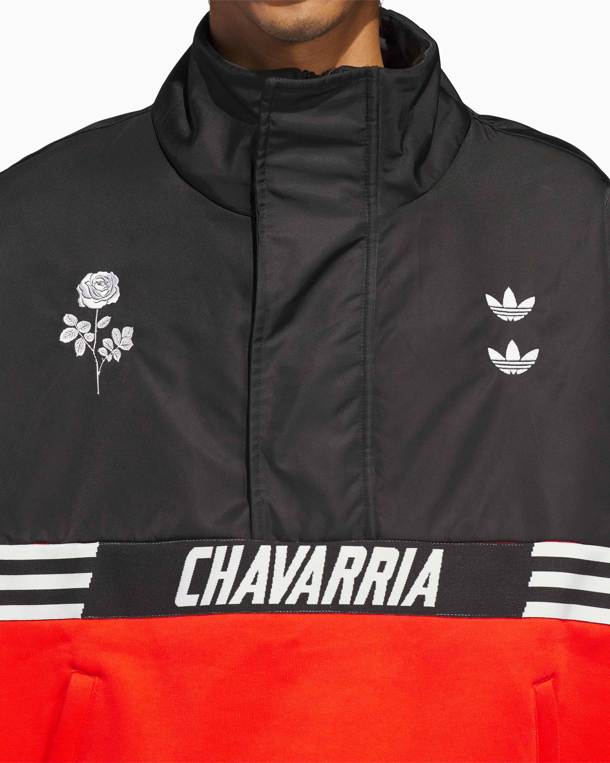 adidas gazelle silver green womens adidas Originals x Willy Chavarria Gomez Logo Relaxed Men's Half Zip S