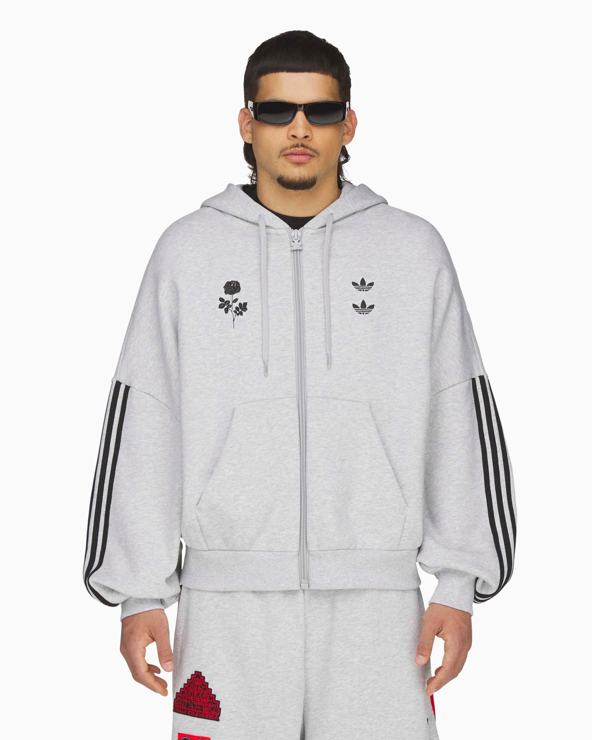 adidas Originals x Willy Chavarria Logo Relaxed Men's Zip-Up Sweatshir