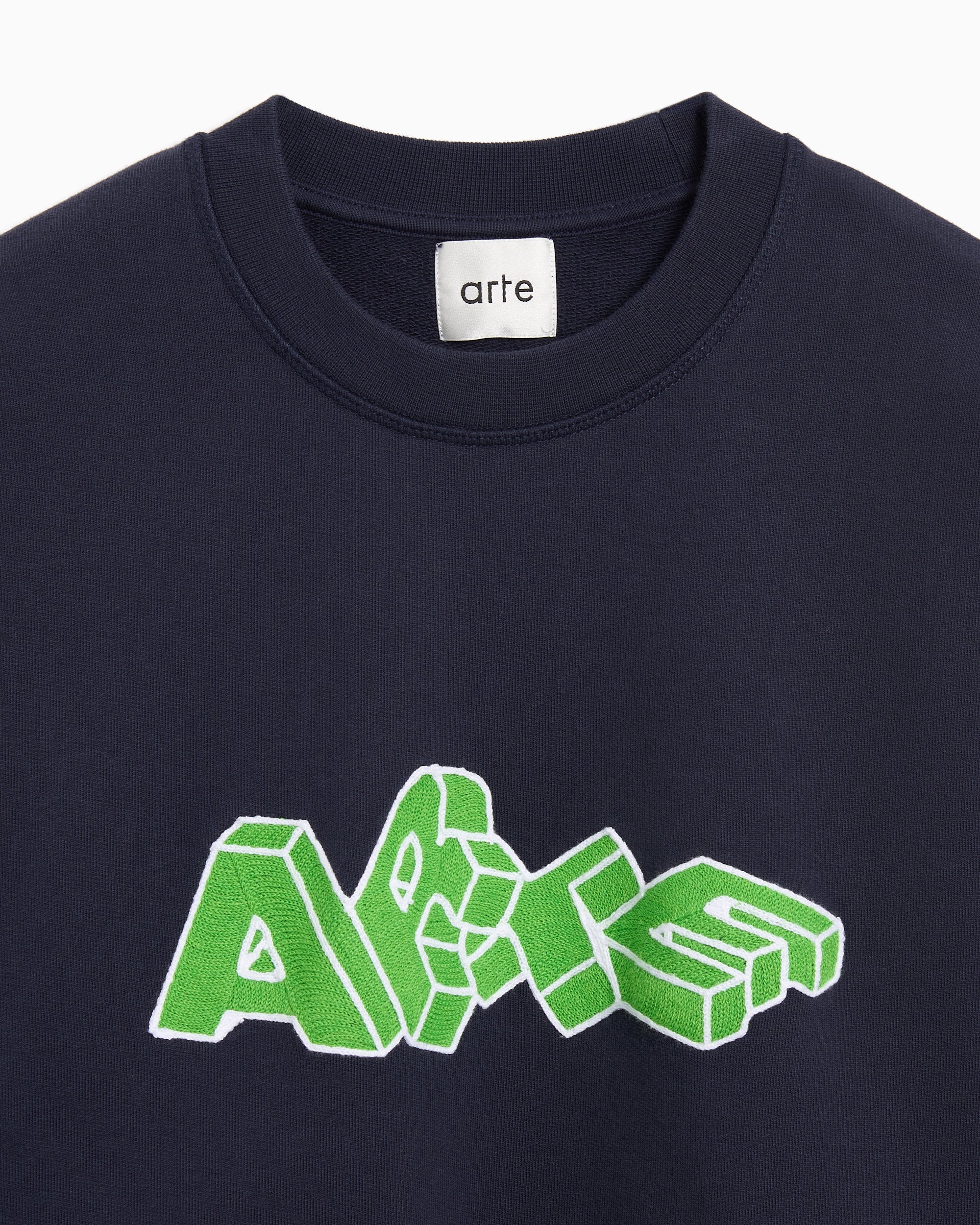 Sweatshirts Arte Antwerp Blocks Graphic Men's Sweatshirt - AW25-113C-Navy