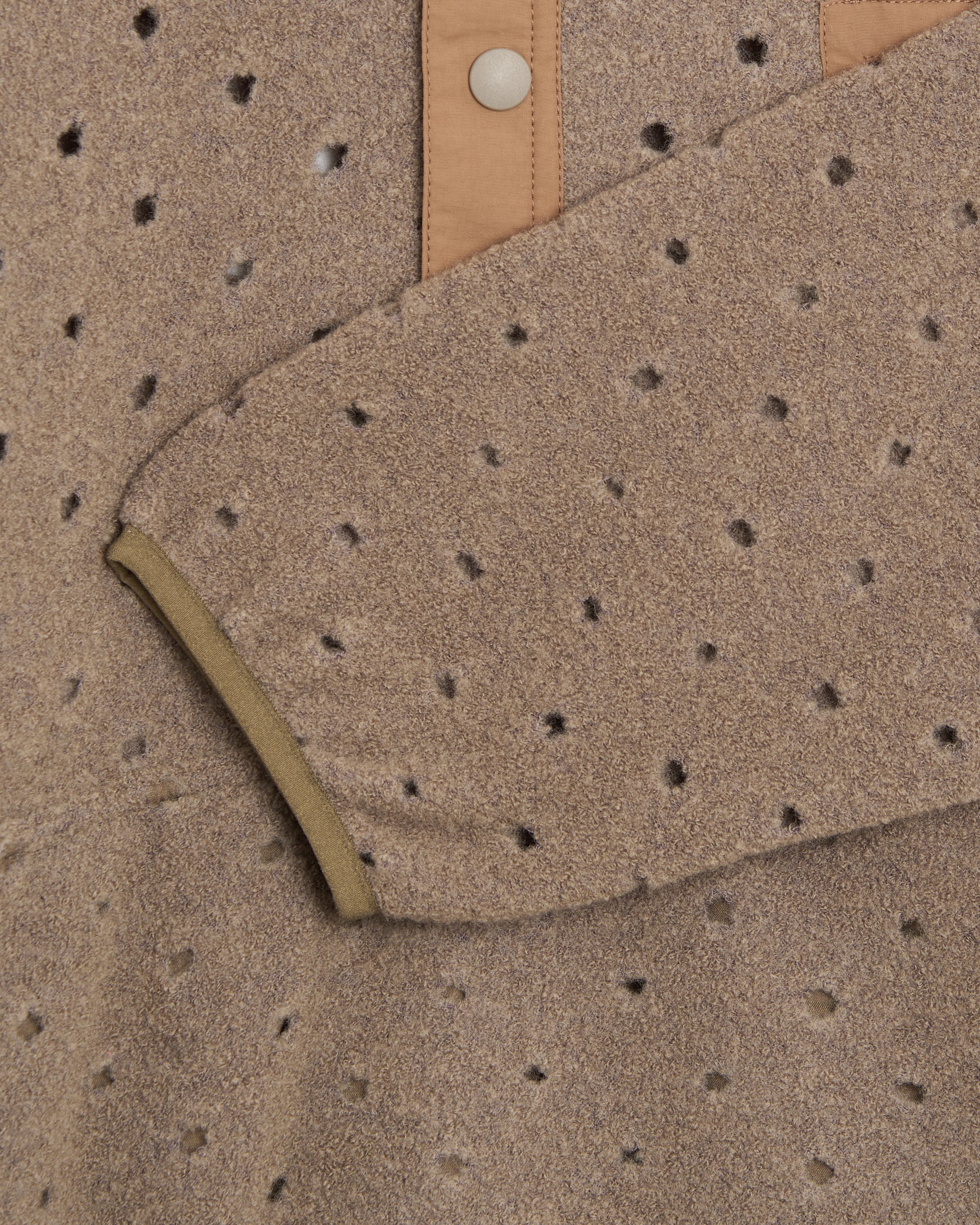 Sweatshirts Brain Dead Hole Mock Neck Relaxed Men's Half Zip Sweatshirt - BDP26O02004848BR01