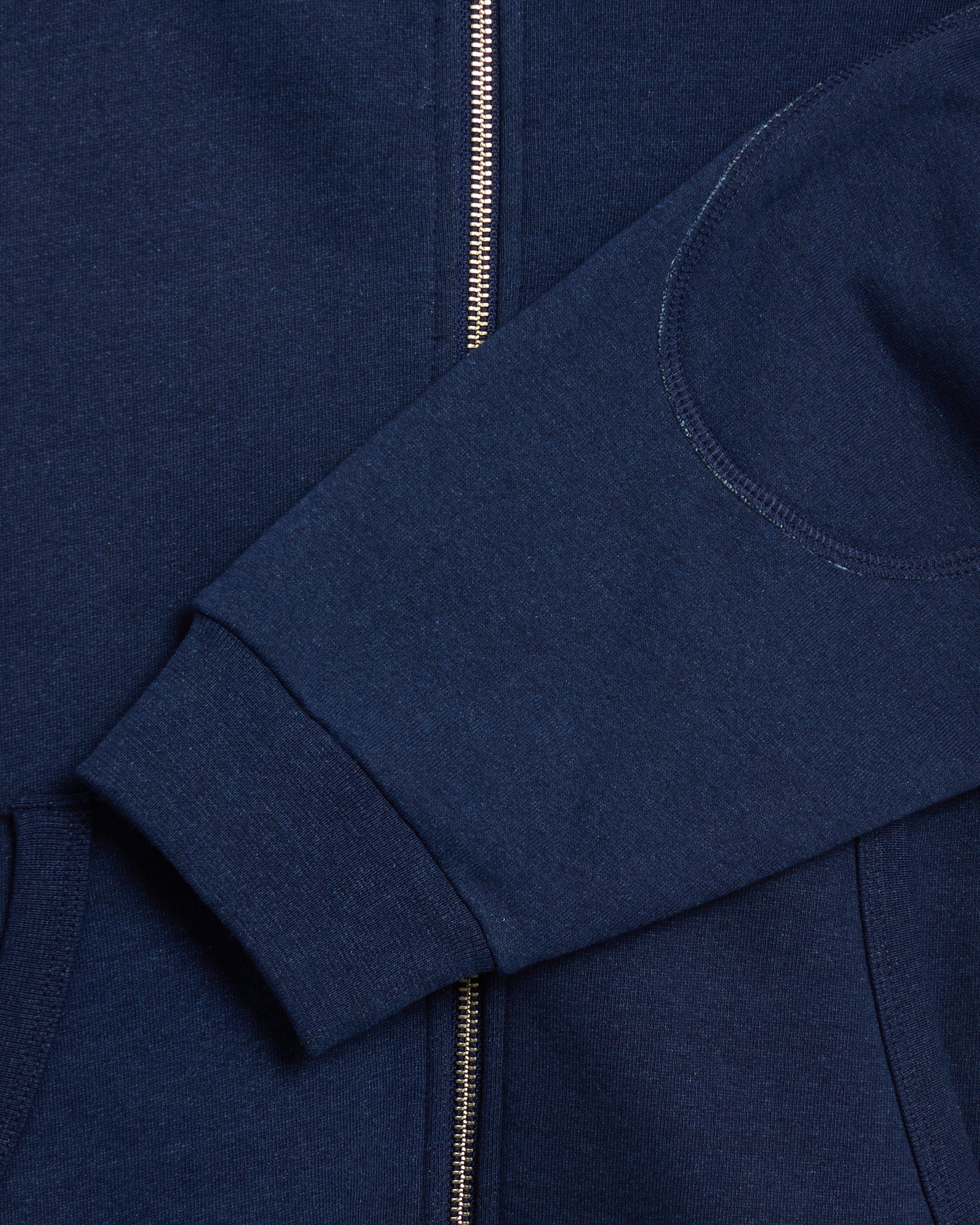 Sweatshirts Brain Dead Padded Elbow Men's Zip Up Hoodie Men's Zip-Up Sweatshirt - F24T09003924-INDIGO
