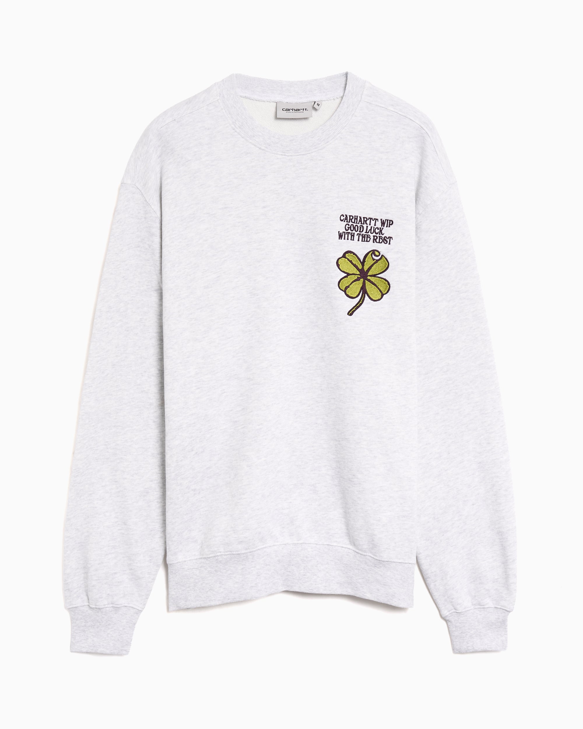 Sweatshirts Carhartt WIP Clover "Good Luck With The Rest" Embroidered Relaxed Unisex Sweatshirt - I036038-482XX