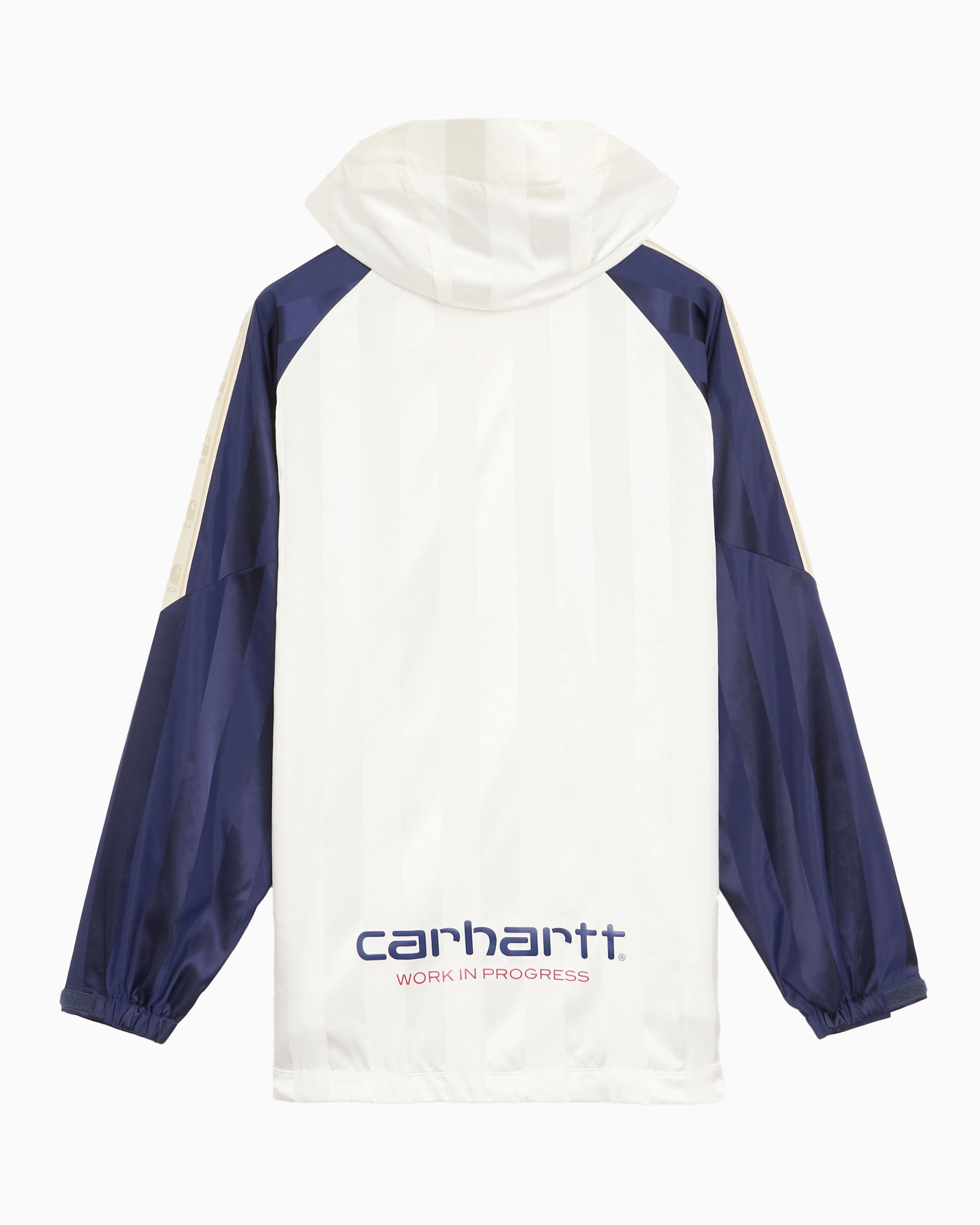 Carhartt WIP x F.C. Real Bristol Warm Up Striped Unisex Zip-Up Sweatsh