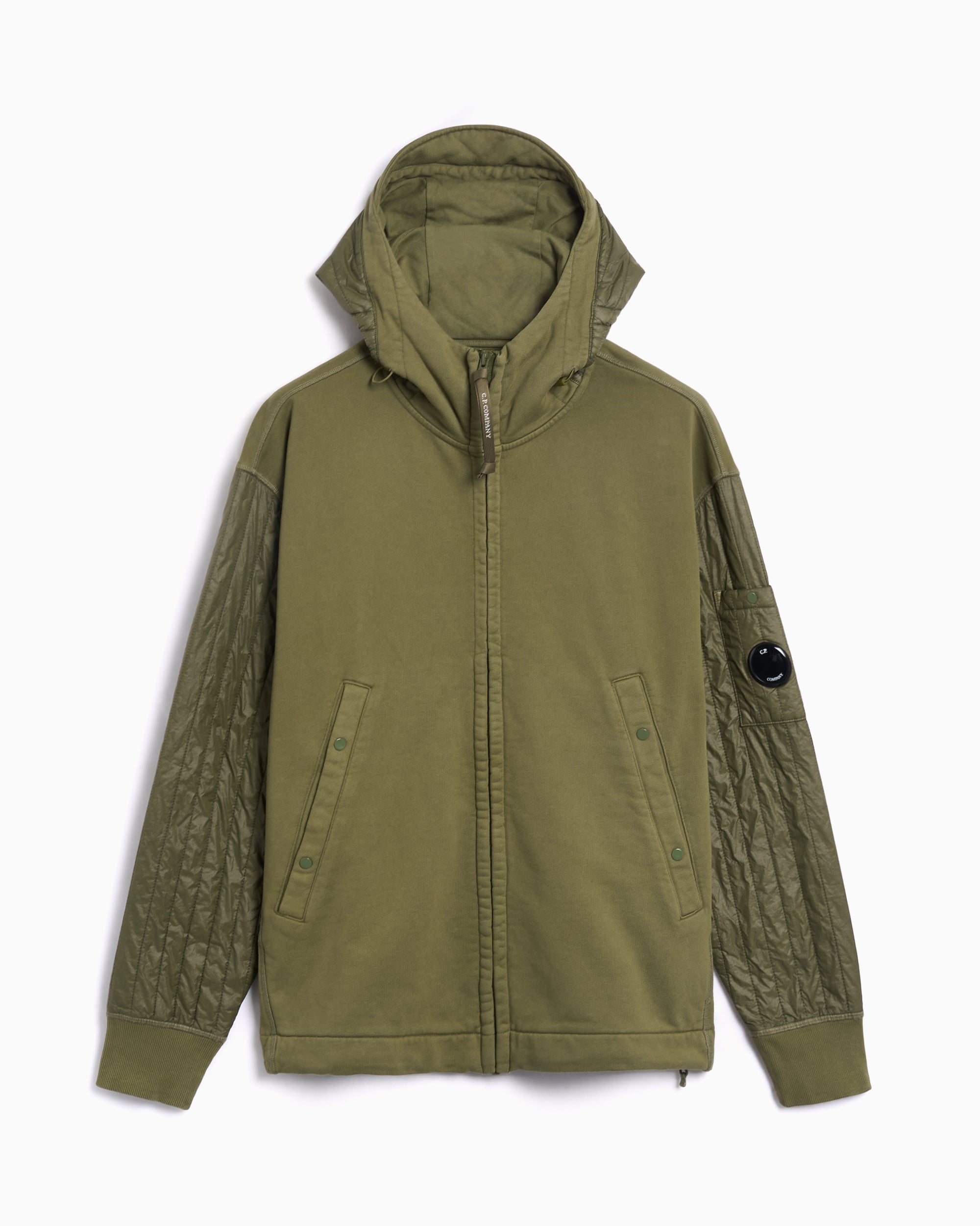 c.p company ジップアップスウェット C.P. COMPANY（シーピーカンパニー） トレーナー Diagonal Raised