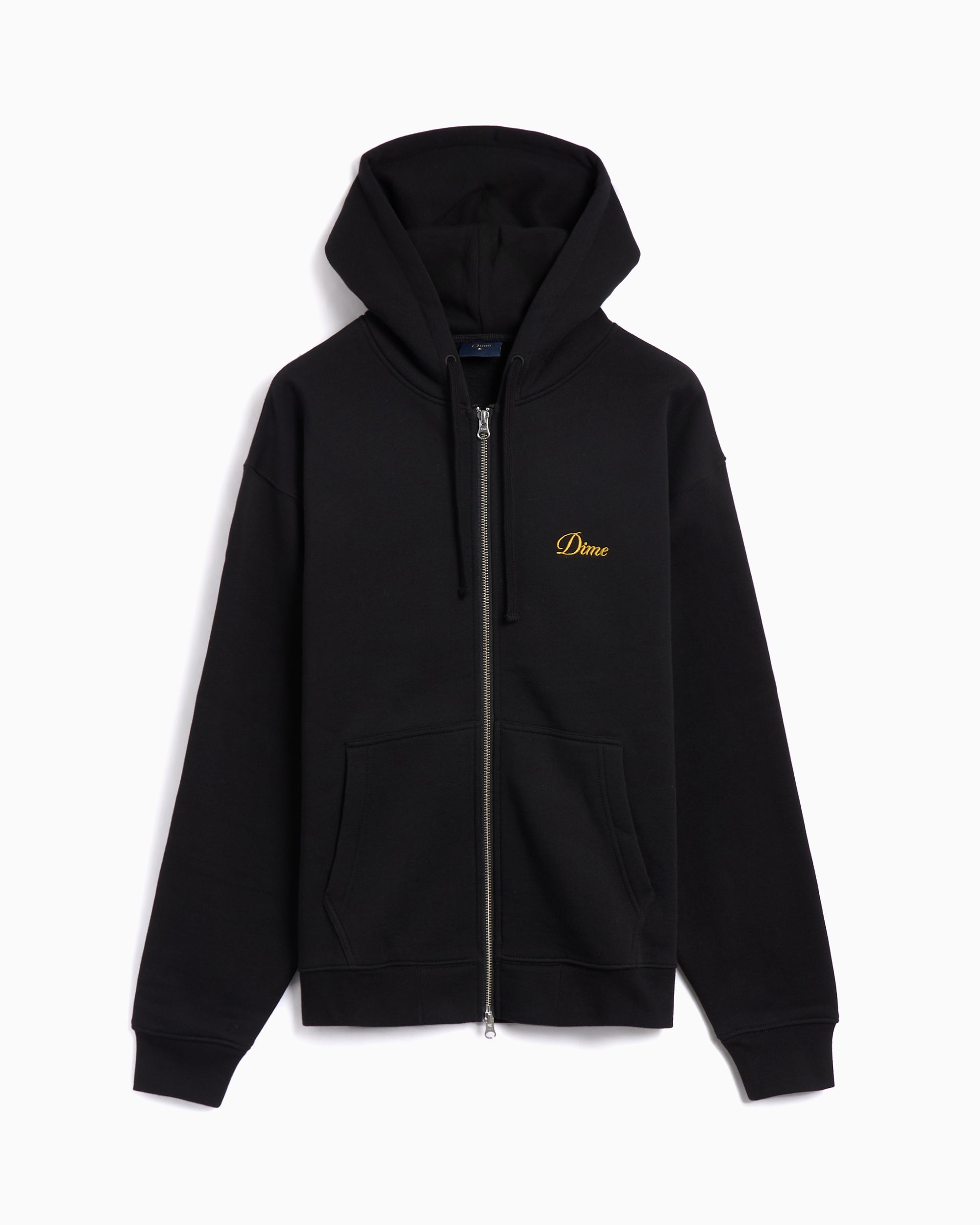 Dime MTL Cursive Small Logo Men's Zip-Hoodie Men's Zip-Up Sweatshirt