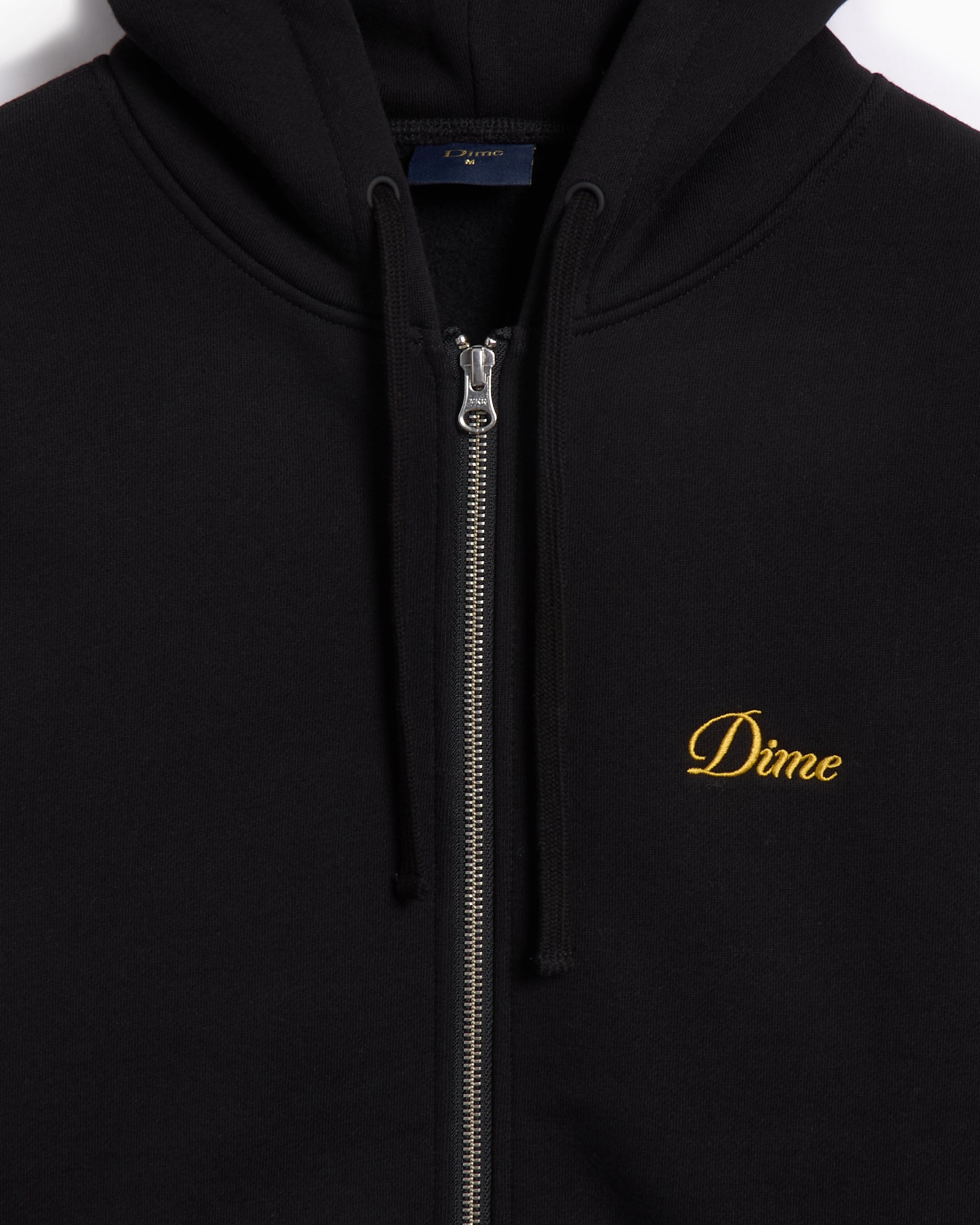 Dime MTL Cursive Small Logo Men's Zip-Hoodie Men's Zip-Up Sweatshirt