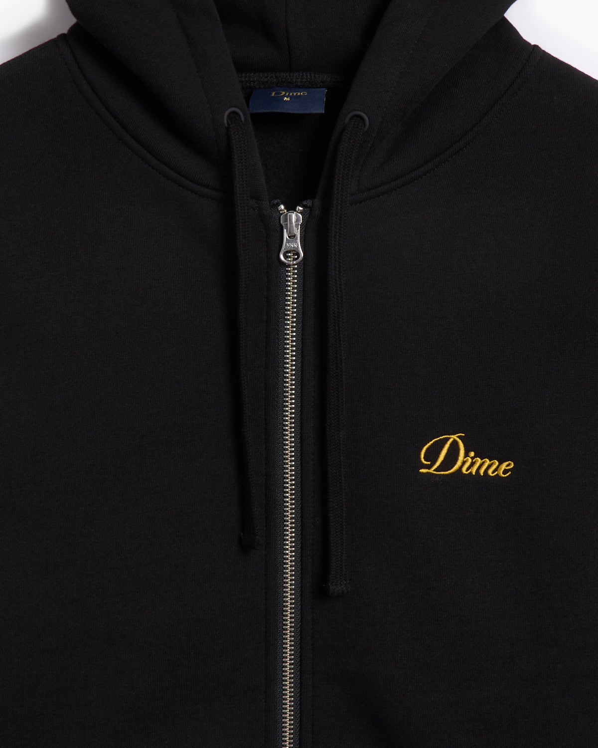 Dime MTL Cursive Small Logo Men's Zip-Hoodie Men's Zip-Up Sweatshirt