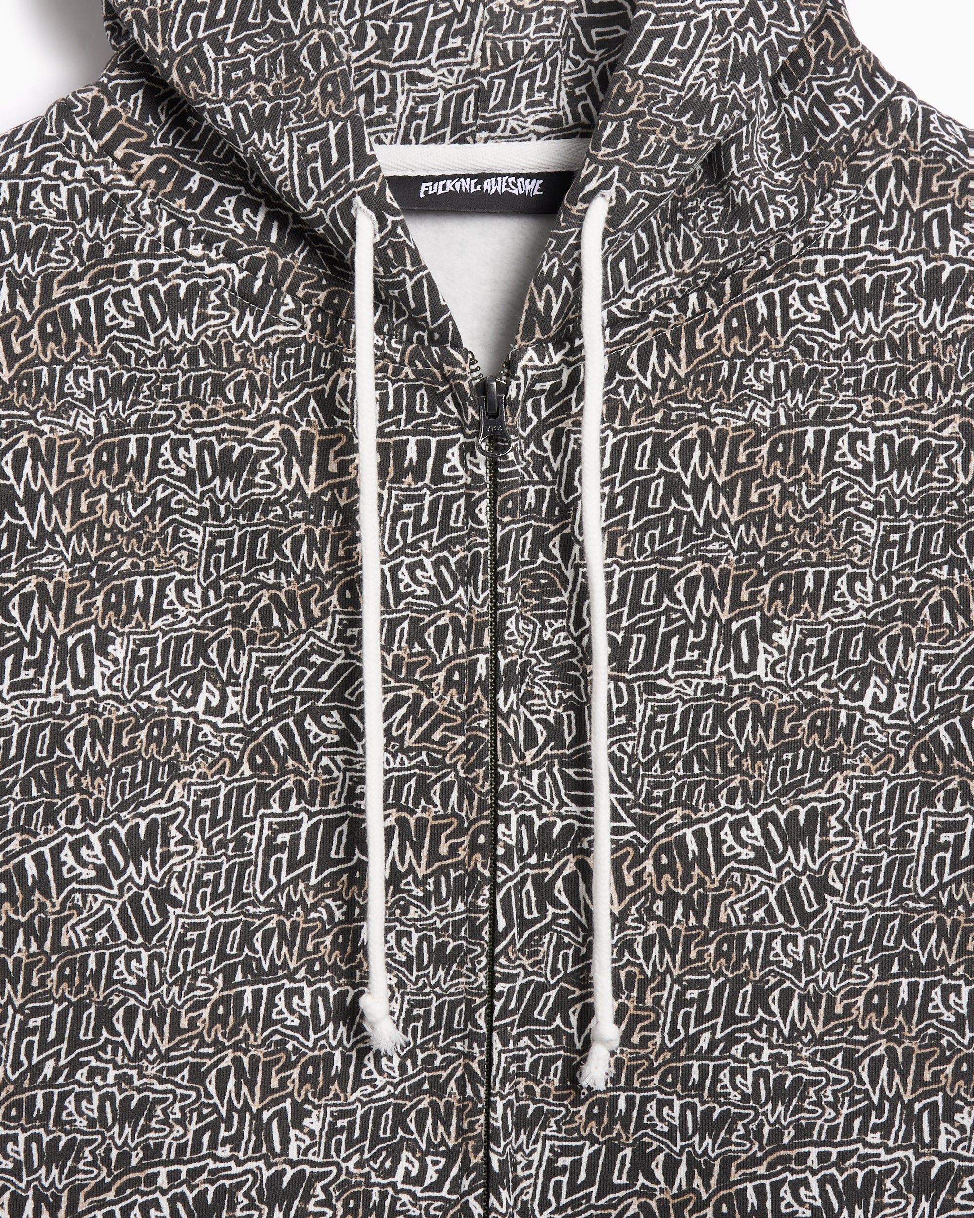 Fucking Awesome Burnt Sticker Stamp Men's Zip-Up Sweatshirt