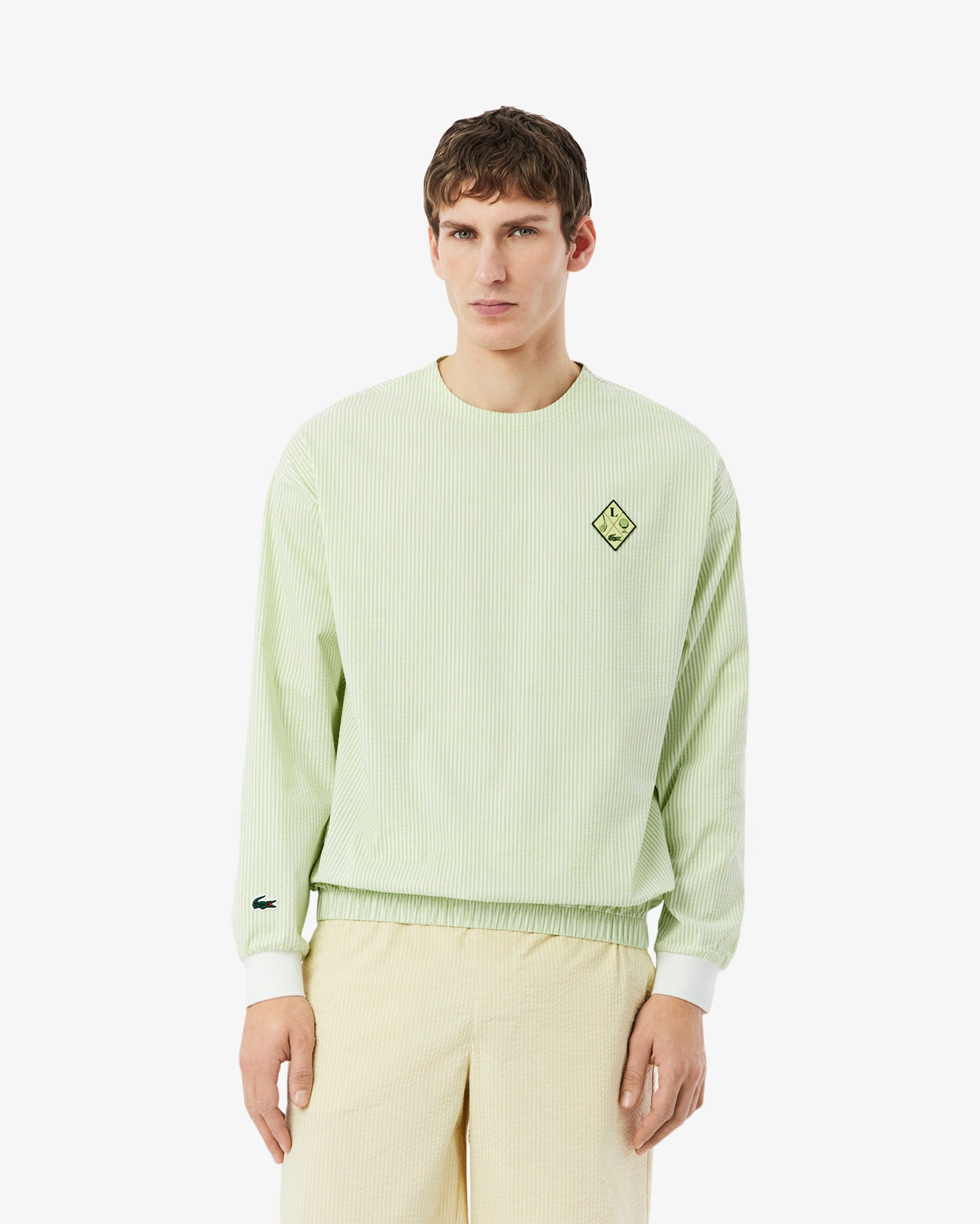 Sweatshirts Lacoste Ultra Dry Striped Relaxed Men's Sweatshirt - BH0111-00-3IG