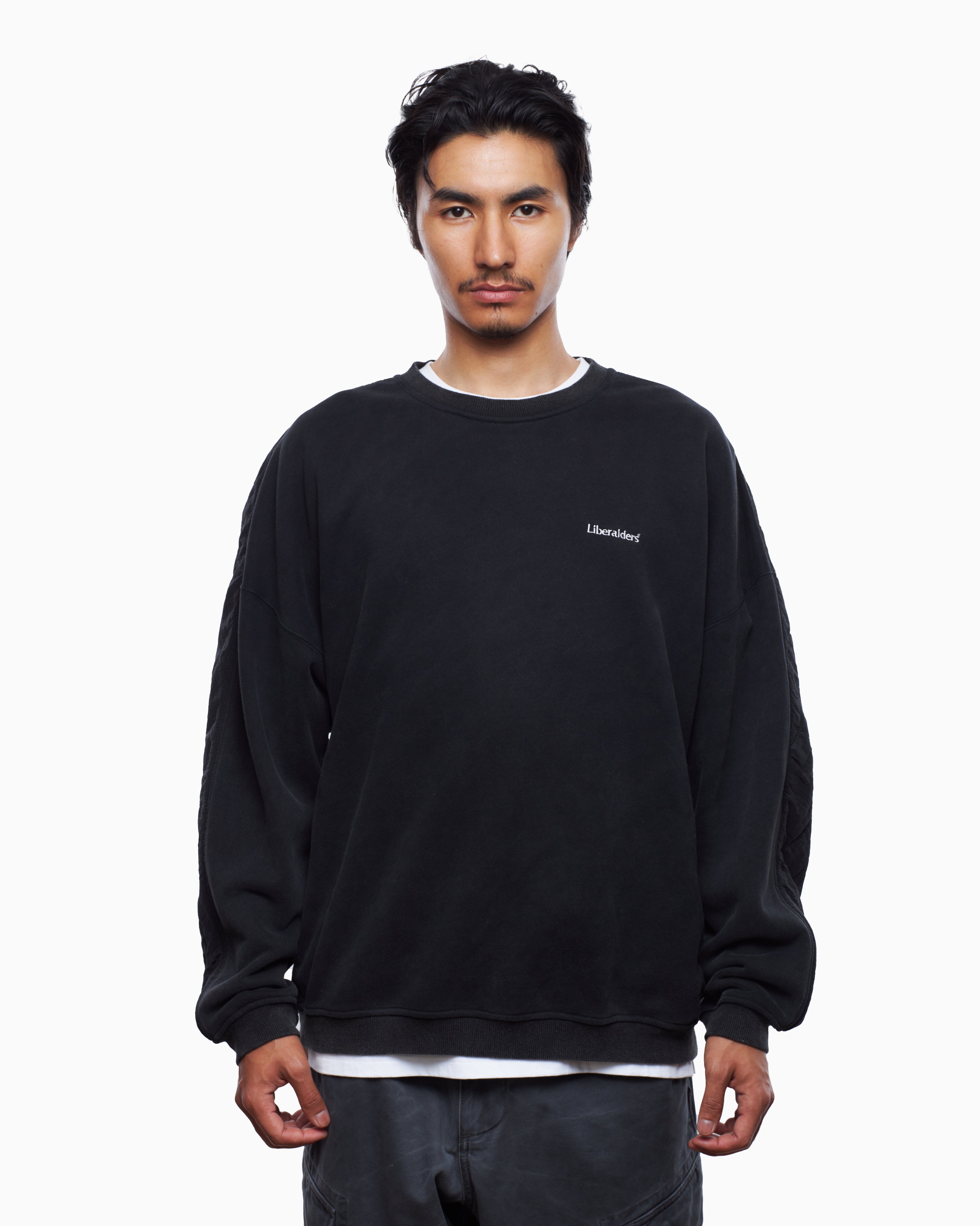 【Liberaiders】FLEECE CREWNECK Liberaiders® Liberaiders® Men's Fleece Quilted Sweatshirt Men's Sweats