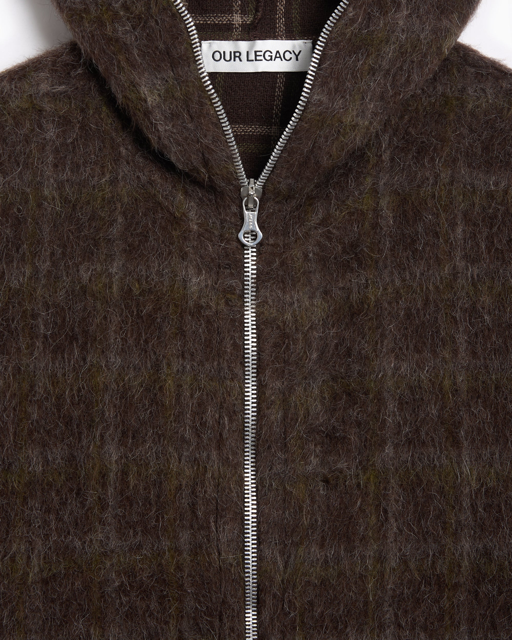 Our Legacy Plaid Relaxed Men's Zip-Up Sweatshirt