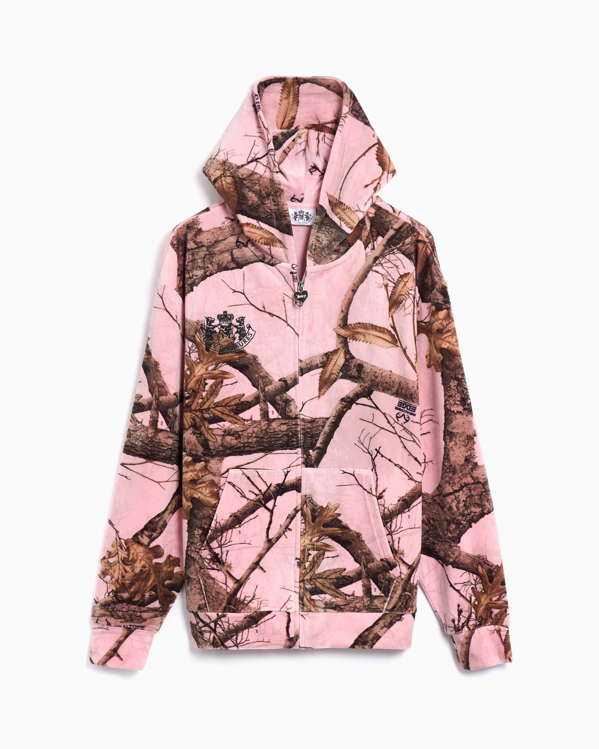 Sweatshirts Pleasures x Juicy Couture Realtree Velour Men's Zip-Up Sweatshirt - P25JC001-PINK