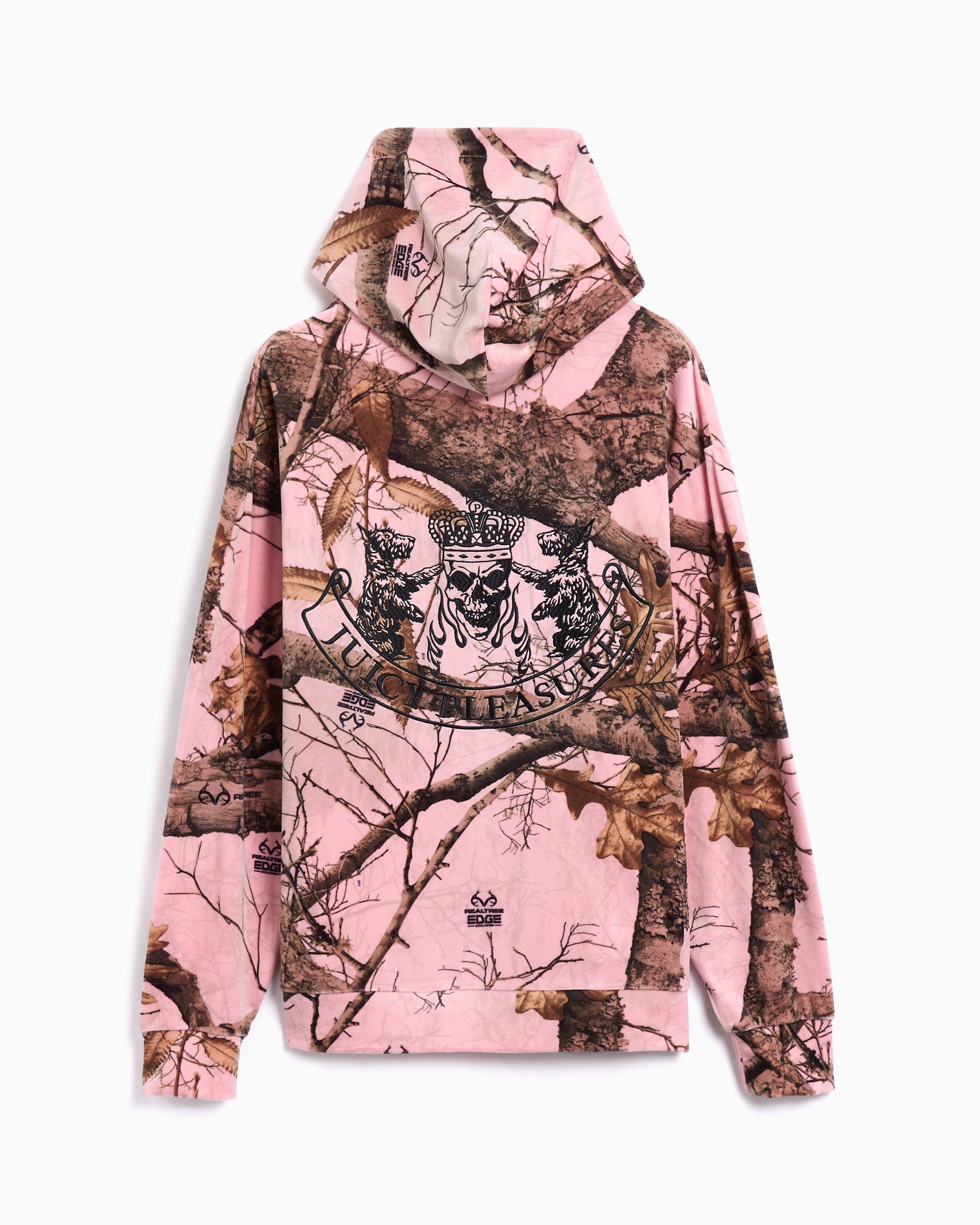 Sweatshirts Pleasures x Juicy Couture Realtree Velour Men's Zip-Up Sweatshirt - P25JC001-PINK