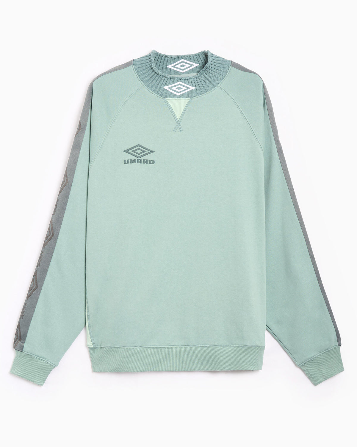 Sweatshirts Pleasures x Umbro Icons Logo Boxy Men's Sweatshirt - P26U005-SAGE