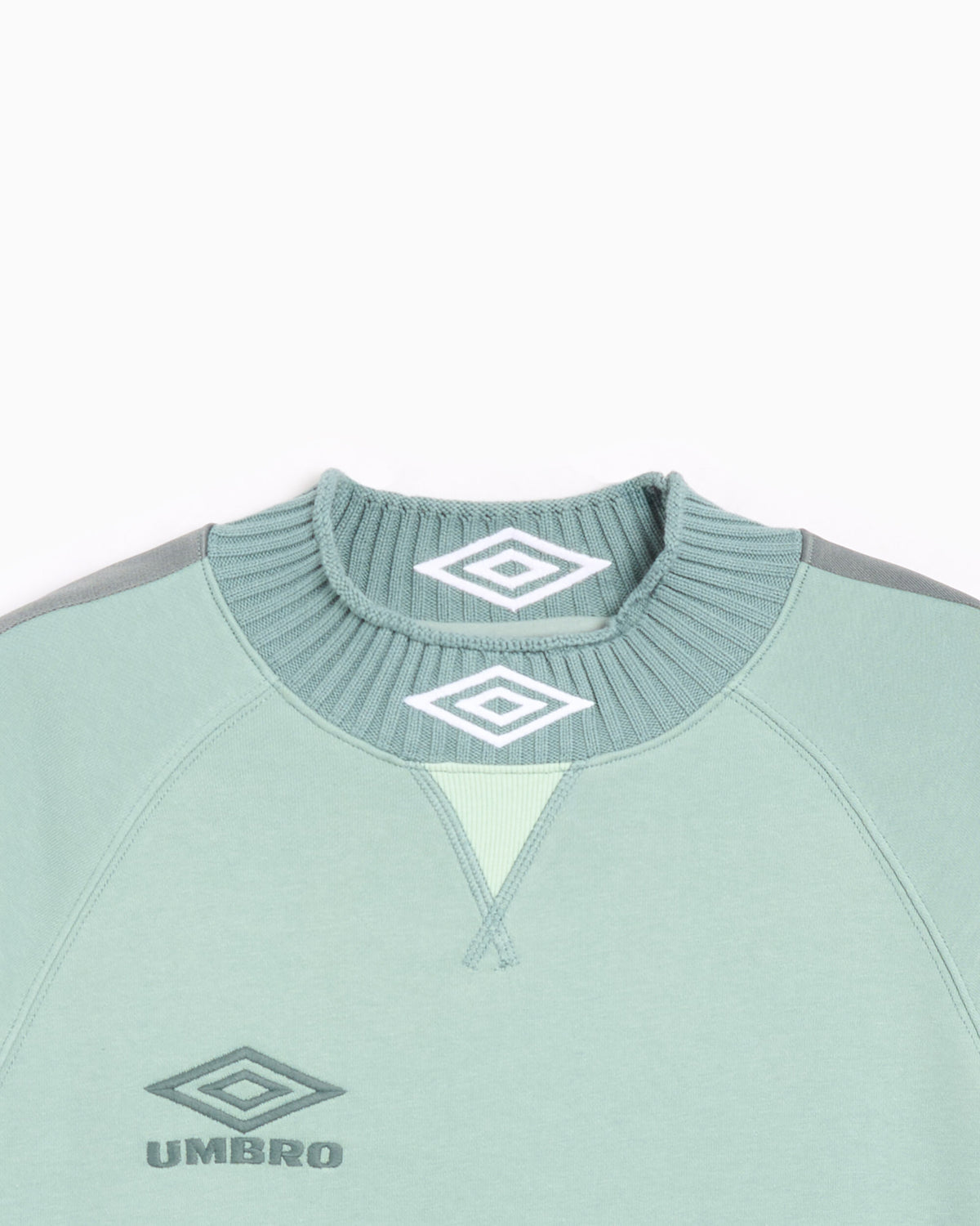 Sweatshirts Pleasures x Umbro Icons Logo Boxy Men's Sweatshirt - P26U005-SAGE