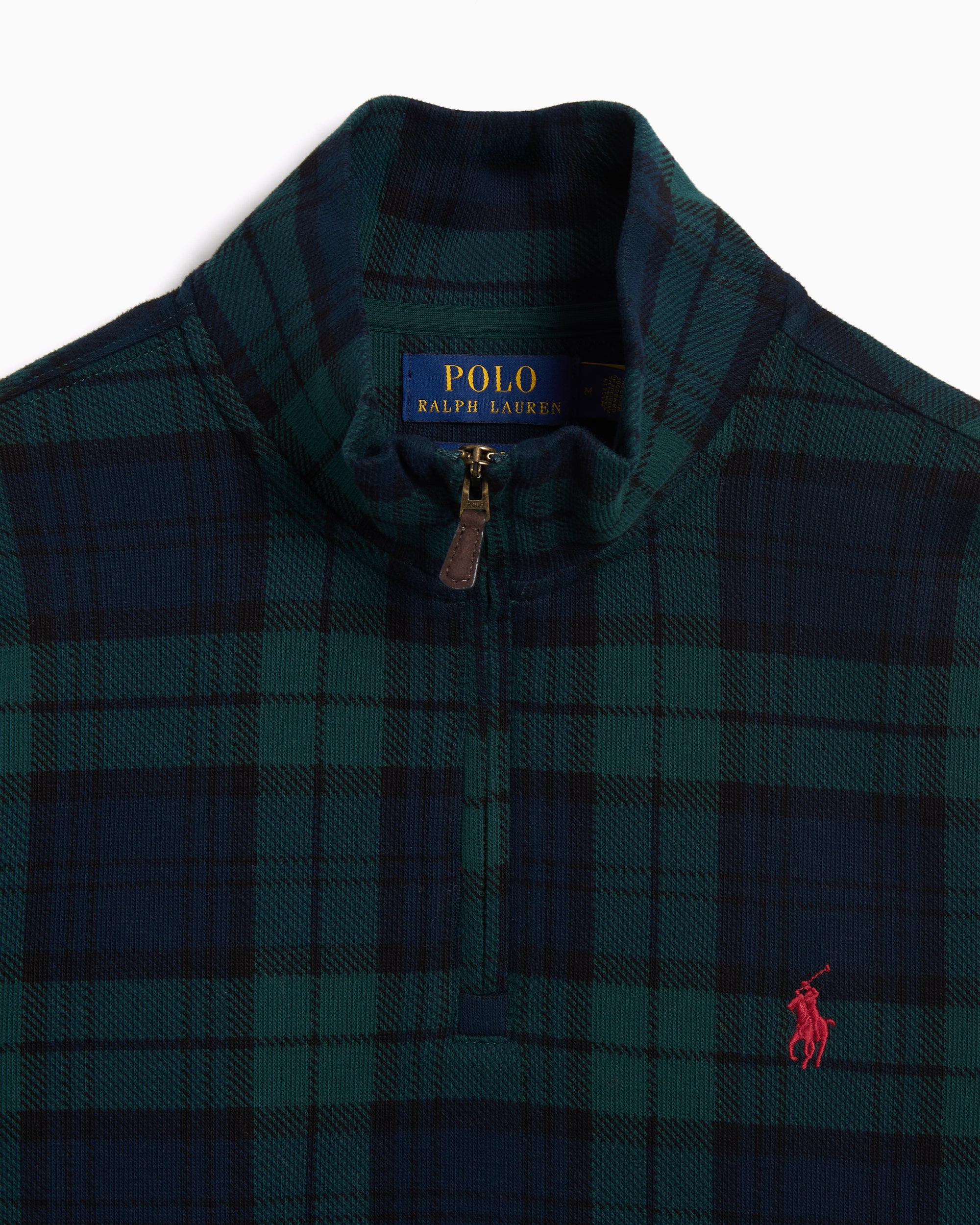 Polo Ralph Lauren Jacquard Plaid Men's Half Zip Sweatshirt