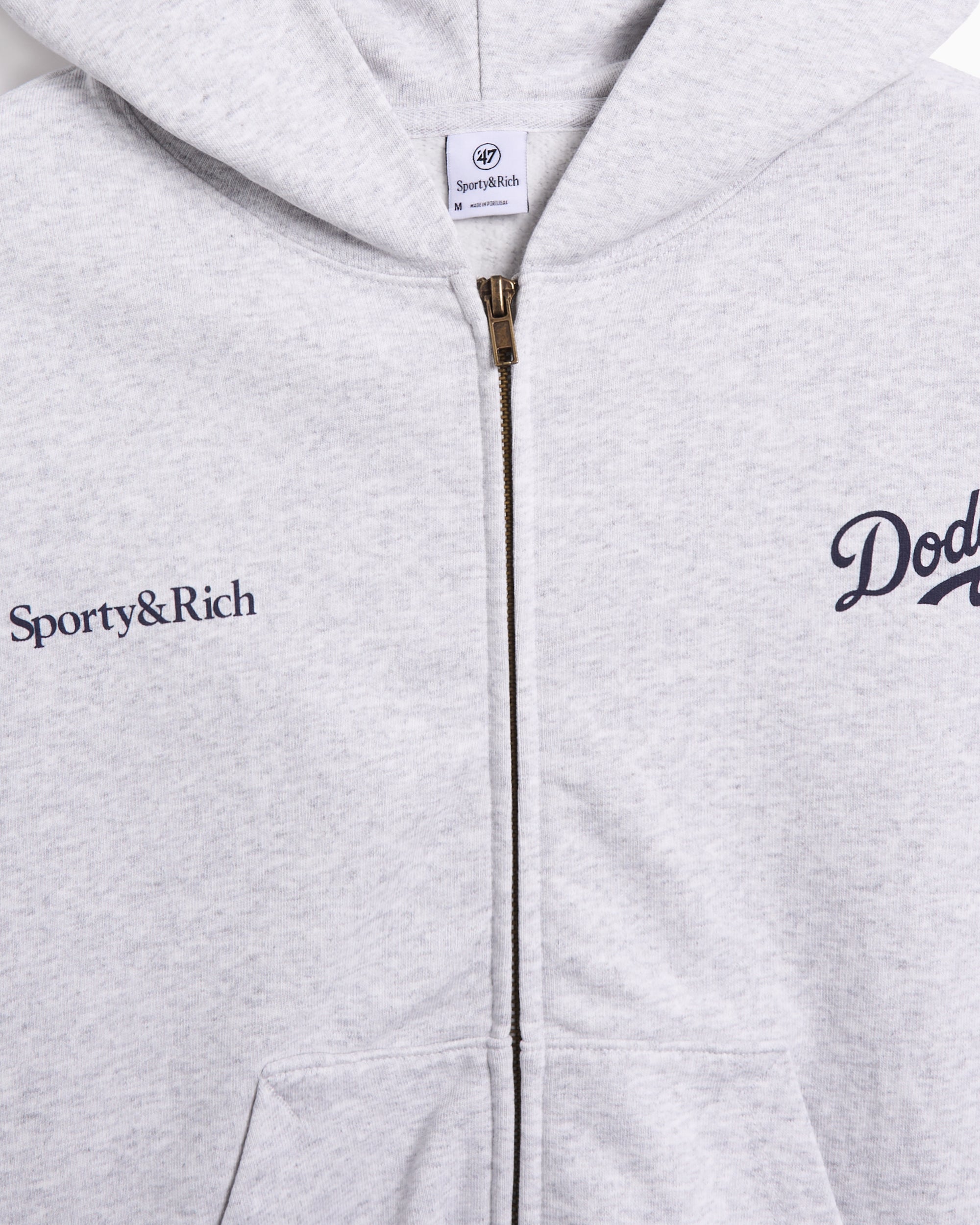 Sporty & Rich Dodgers Serif Crop Women's Zip-Up Sweatshirt
